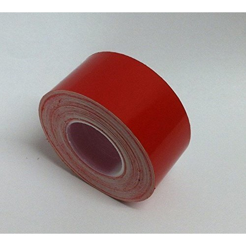 Transparent Vinyl Tape With Self-Adhesive. (1/2 Inch X 50 Ft  Red)