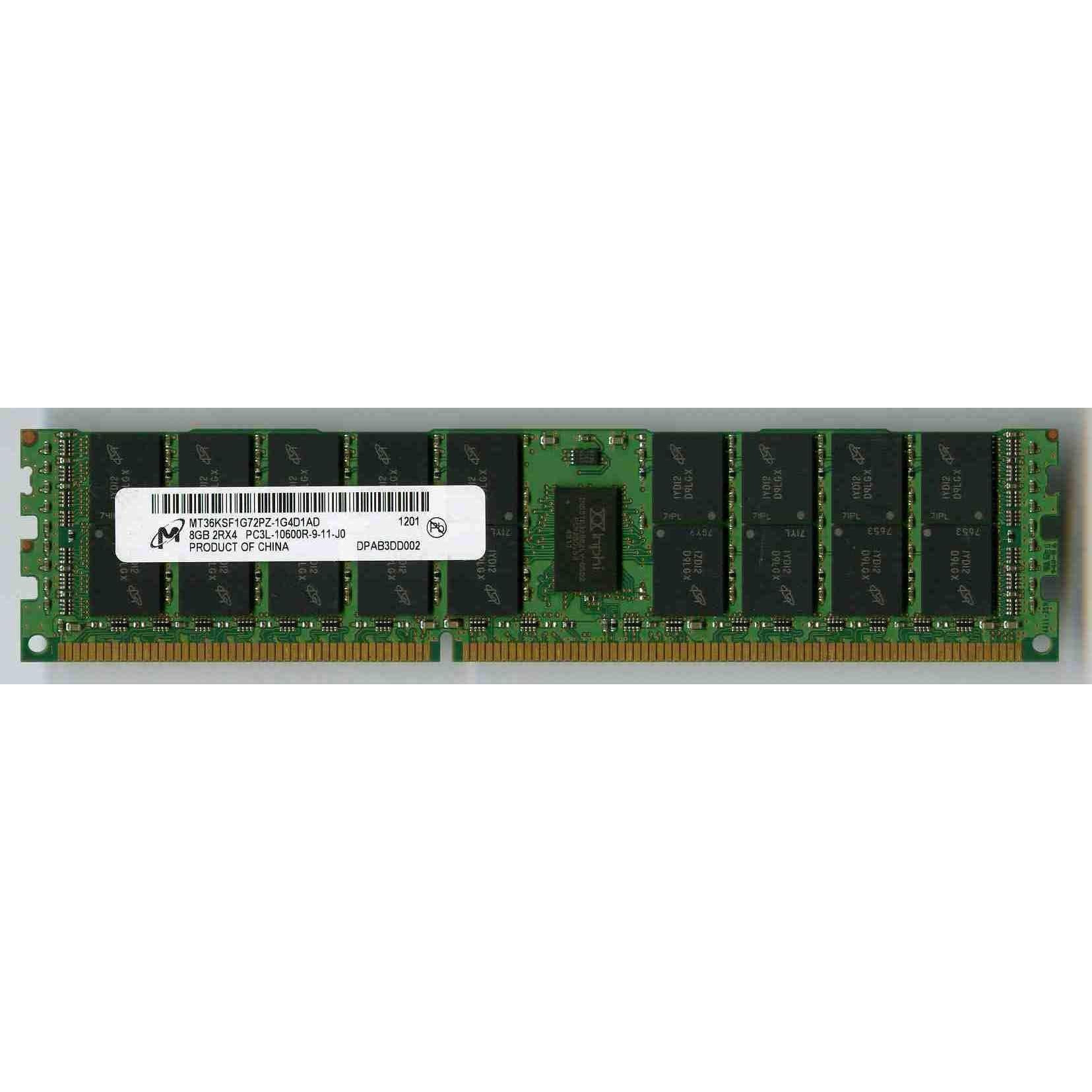 Micron Mt36Ksf1G72Pz-1G4D1Ad Pc3L-10600R Ddr3 1333 8Gb Ecc Reg 2Rx4 (For Server Only)