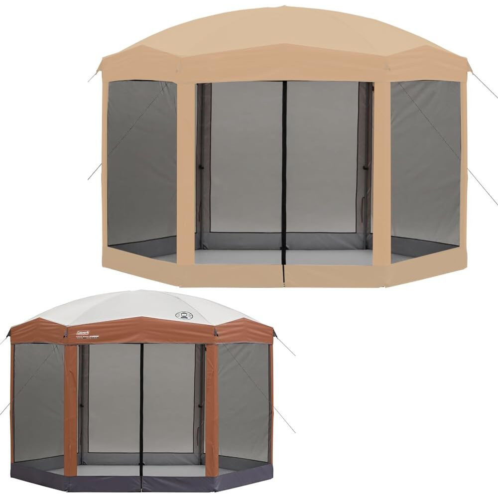 Replacement Canopy With Netting Set Compatible With The Coleman Back Home 10 X 12 Portable Gazebo - Upgraded Performance Riplock 350 Fabric - Metal Frame Not Included