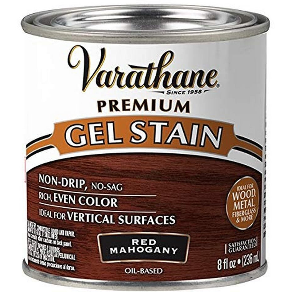 Varathane 358319 Premium Gel Stain  Half Pint  Red Mahogany