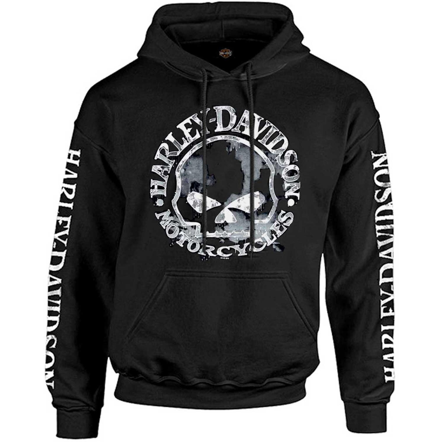 Harley-Davidson Men's Sweatshirt Willie G Skull H-D Pullover Black 30296648