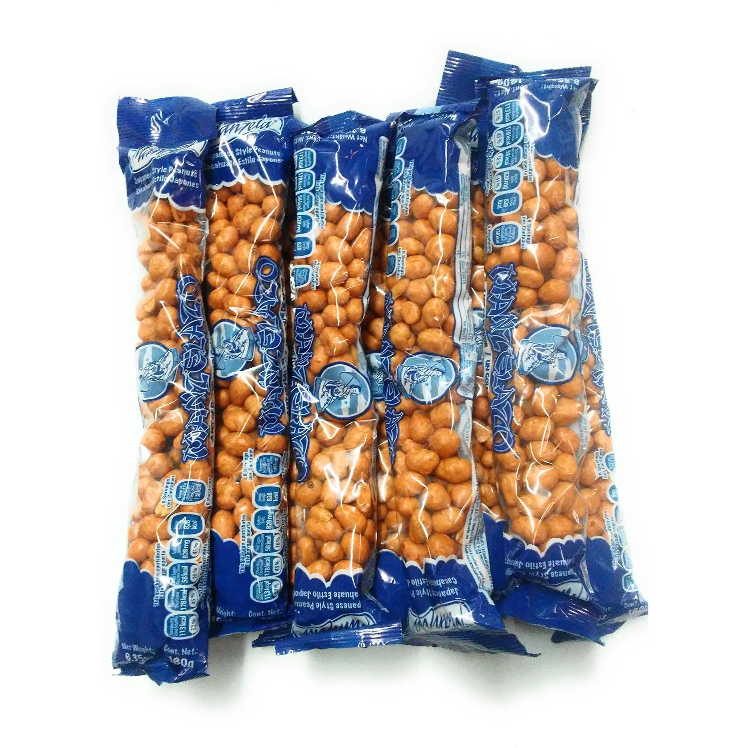 Manzela Japanese Style Peanuts 10 Count 6.35Oz. Each / Cacahuates Estilo JaponS 10Pz De 180Grs