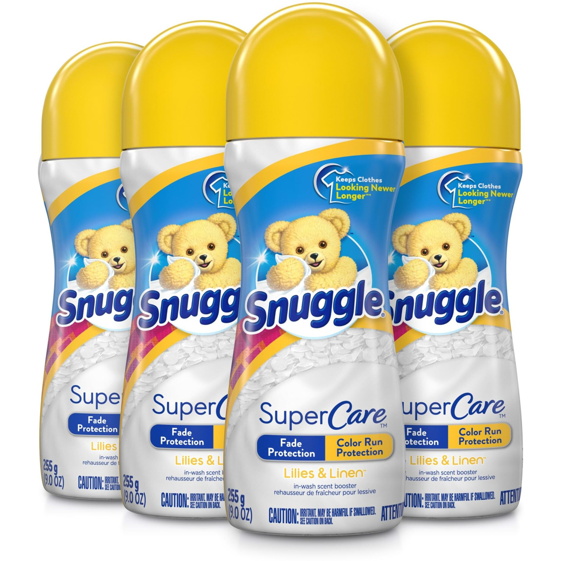 Snuggle Supercare In-Wash Scent Booster  Lilies And Linen  Fade Protection And Color Run Protection  9 Ounce  4 Count