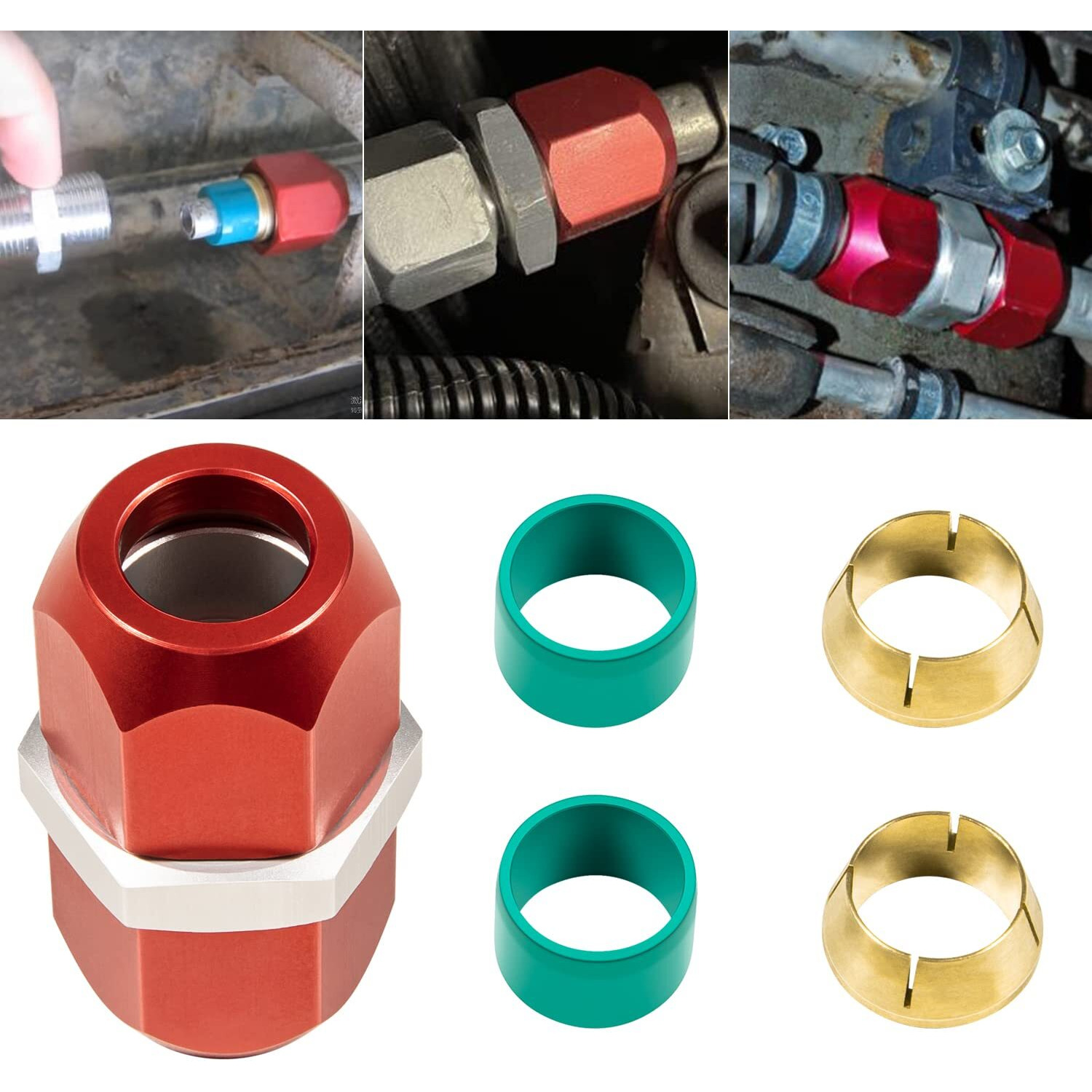 800-642 Line Splice Connector Splicer Coupler For 1/2'' Aluminum Lines  A/C Air Conditioning Repair Splice Connector (For 1/2'' Aluminum Lines)