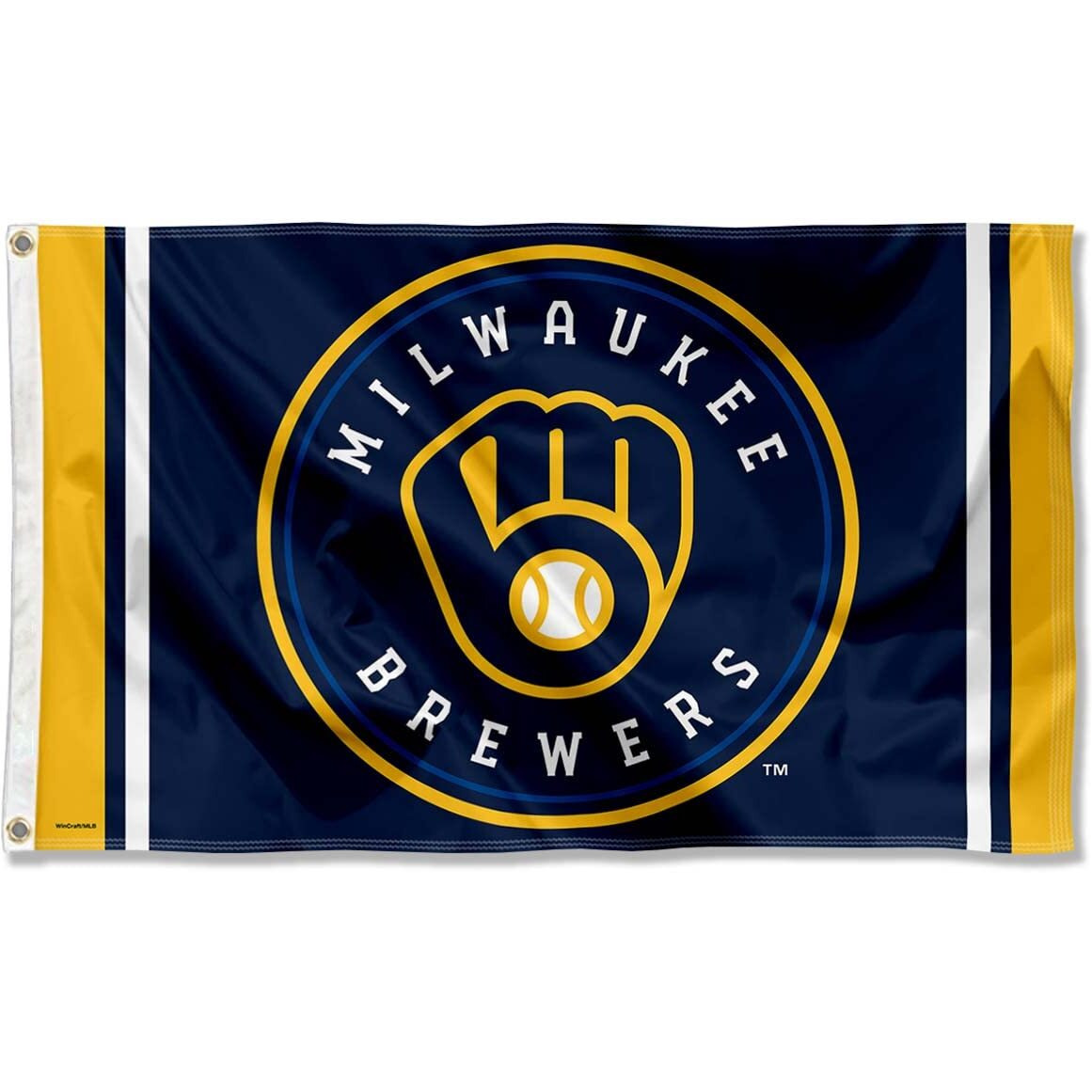 Wincraft Milwaukee Brewers Circle 3X5 Foot Grommet Banner Flag