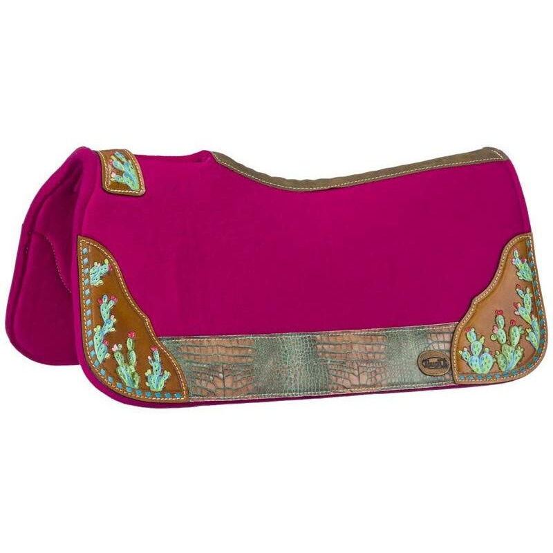 Tough 1 Hand Painted Cactus Saddle Pad Pink 31X32