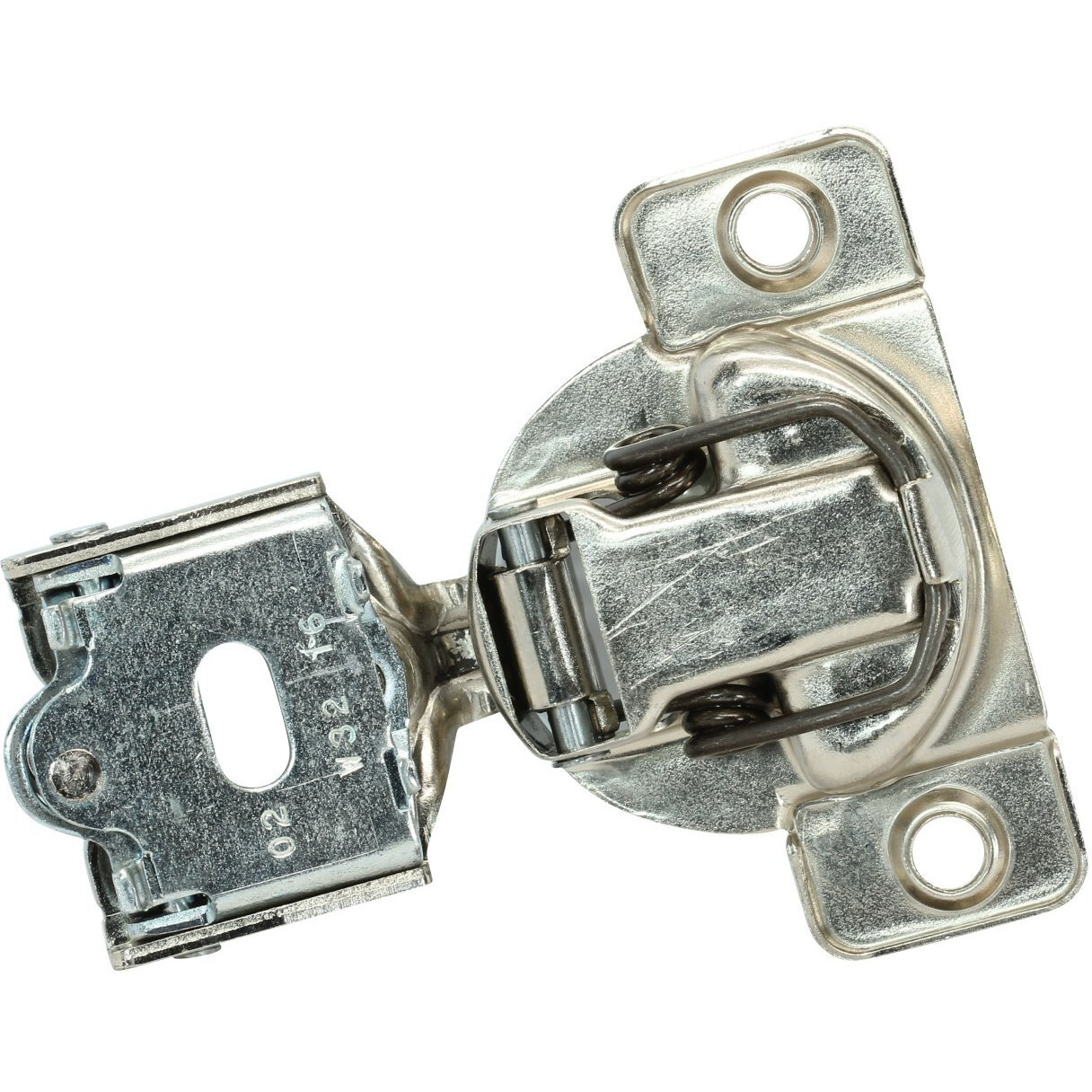 2 Pack Rok Hardware Grass Tec 864 108 Degree 1/4"" (6.35Mm) Overlay Self Close Screw-On Compact Cabinet Hinge 04396-15 3-Way Adjustment  G04396-15
