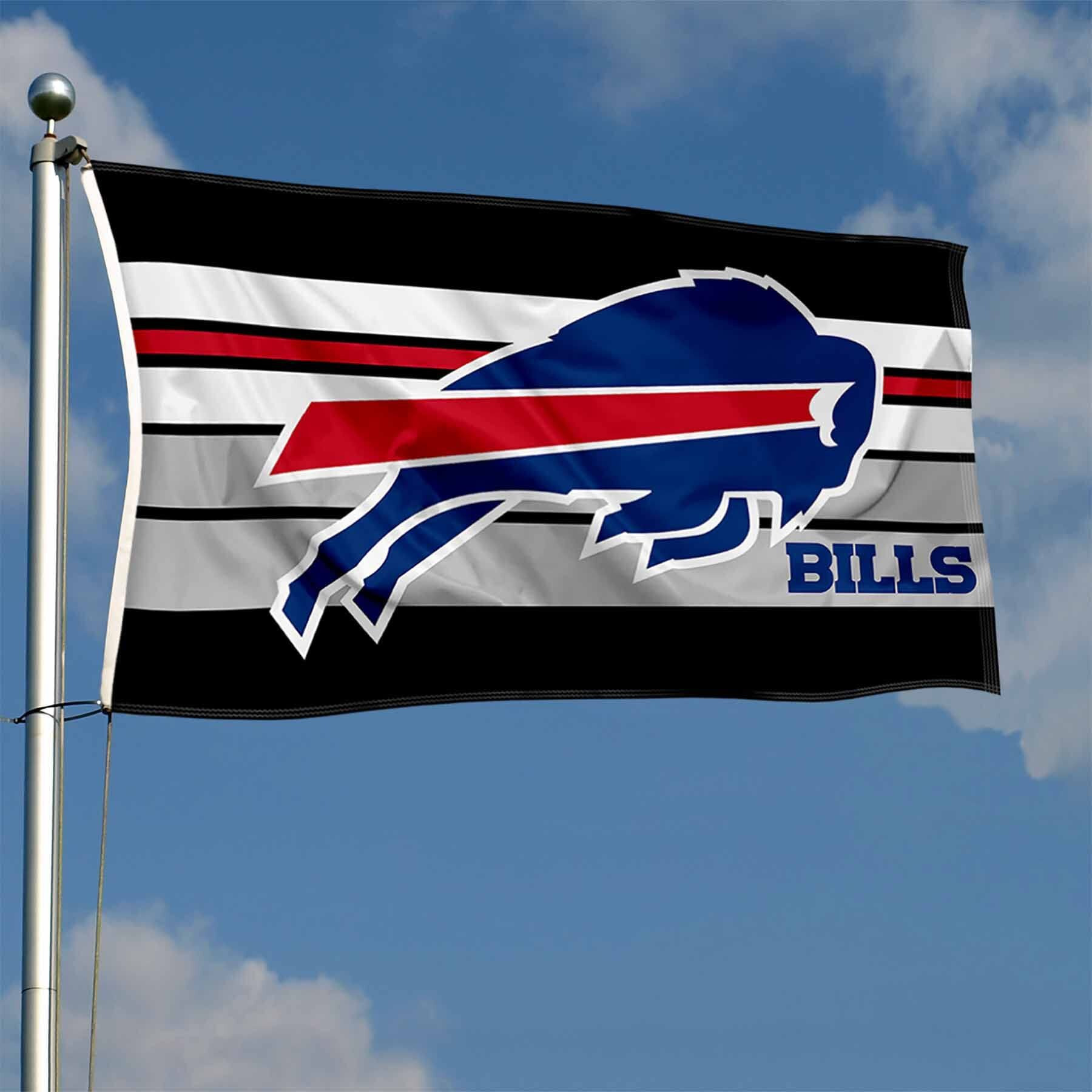 Buffalo Bills Retro Stripes Large 3X5 Flag