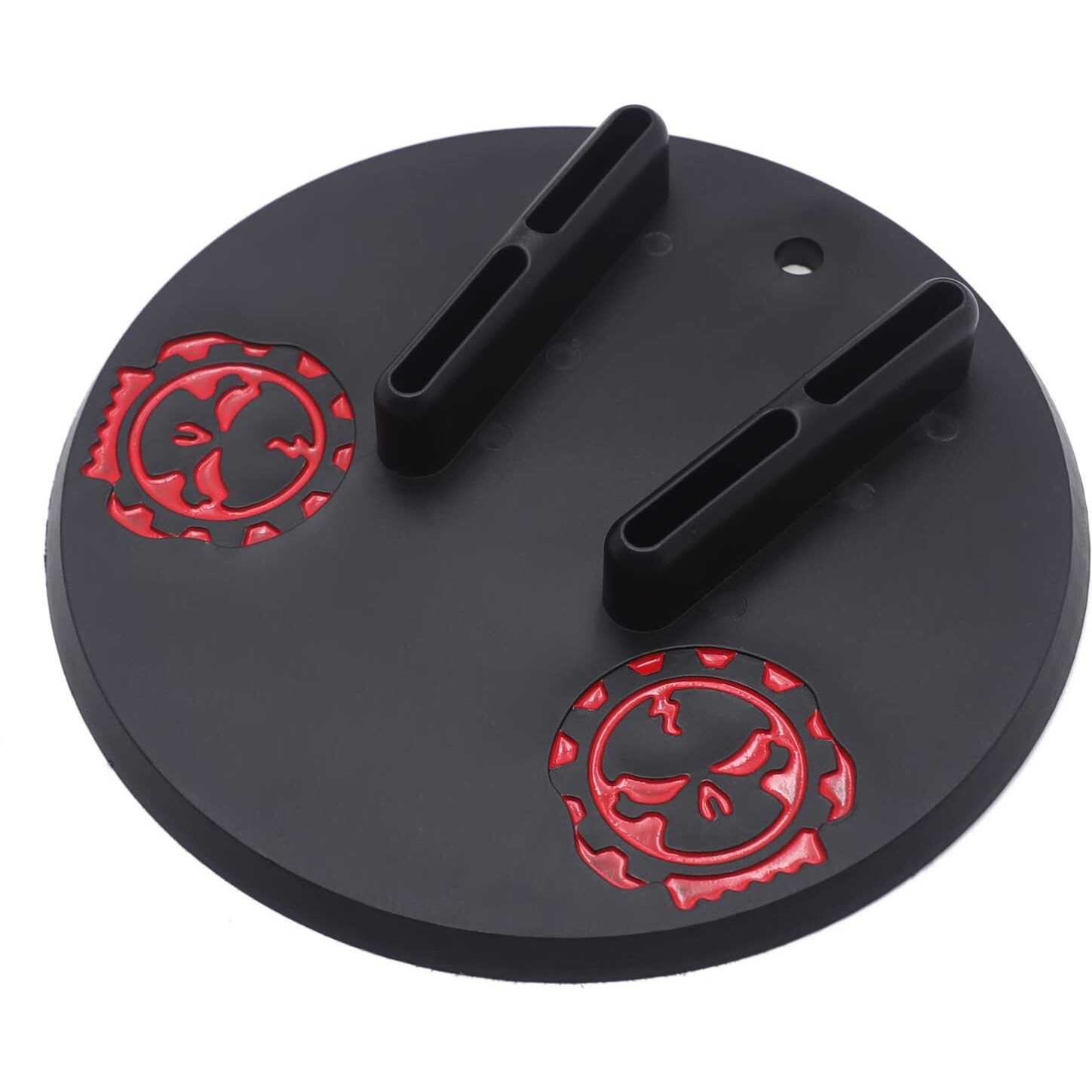 Httmt- Black Round Kickstand Sidestand Jiffy Stand Coaster Pad Compatible With H-D Touring Cruiser Sport Dirt [P/NMt253-001-Bk]