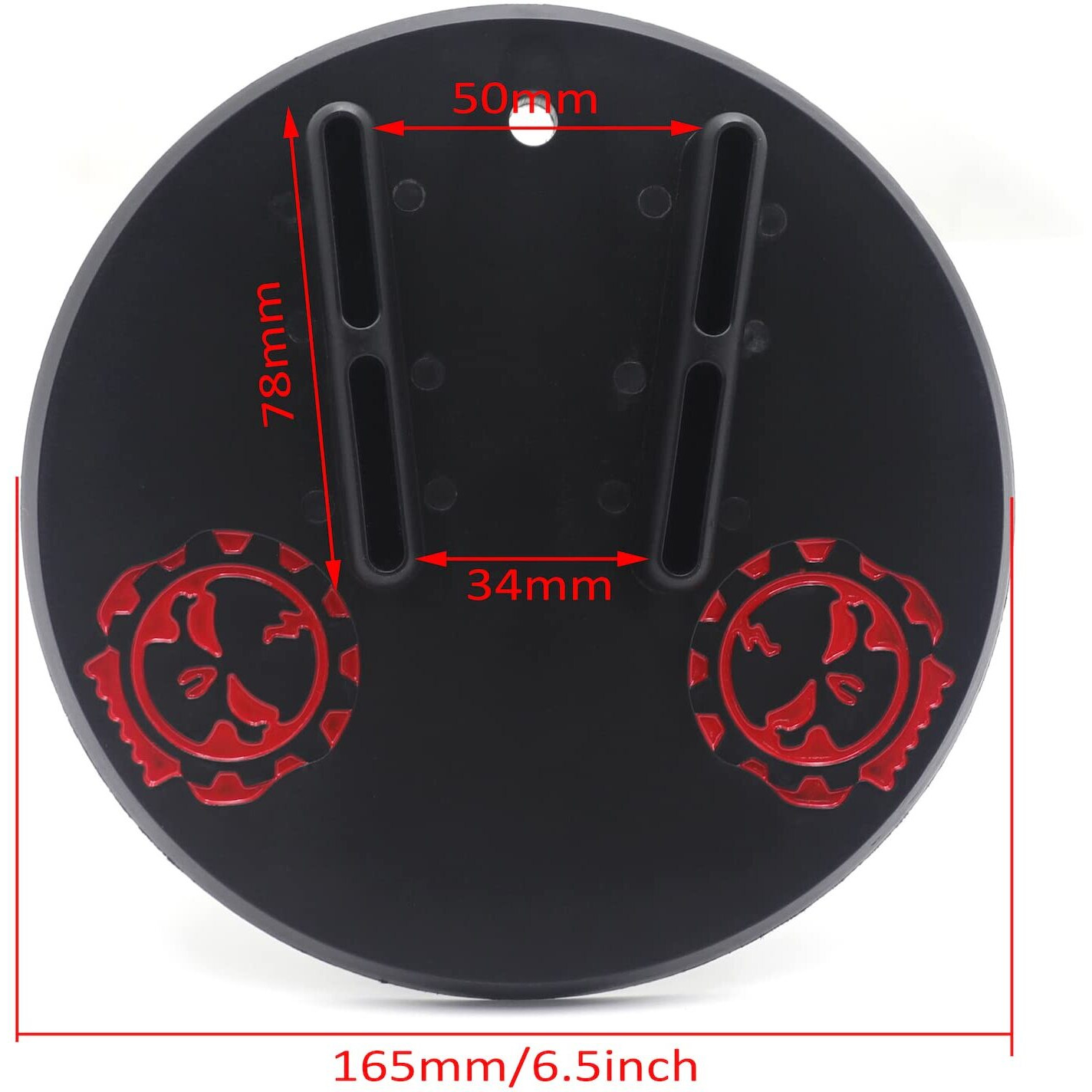 Httmt- Black Round Kickstand Sidestand Jiffy Stand Coaster Pad Compatible With H-D Touring Cruiser Sport Dirt [P/NMt253-001-Bk]