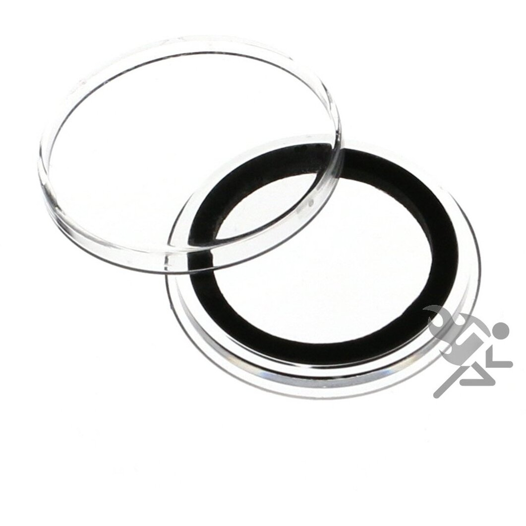 (10) Air-Tite 25Mm Black Ring Coin Holder Capsules For 1/2Oz Gold Maple Leaf & Nugget