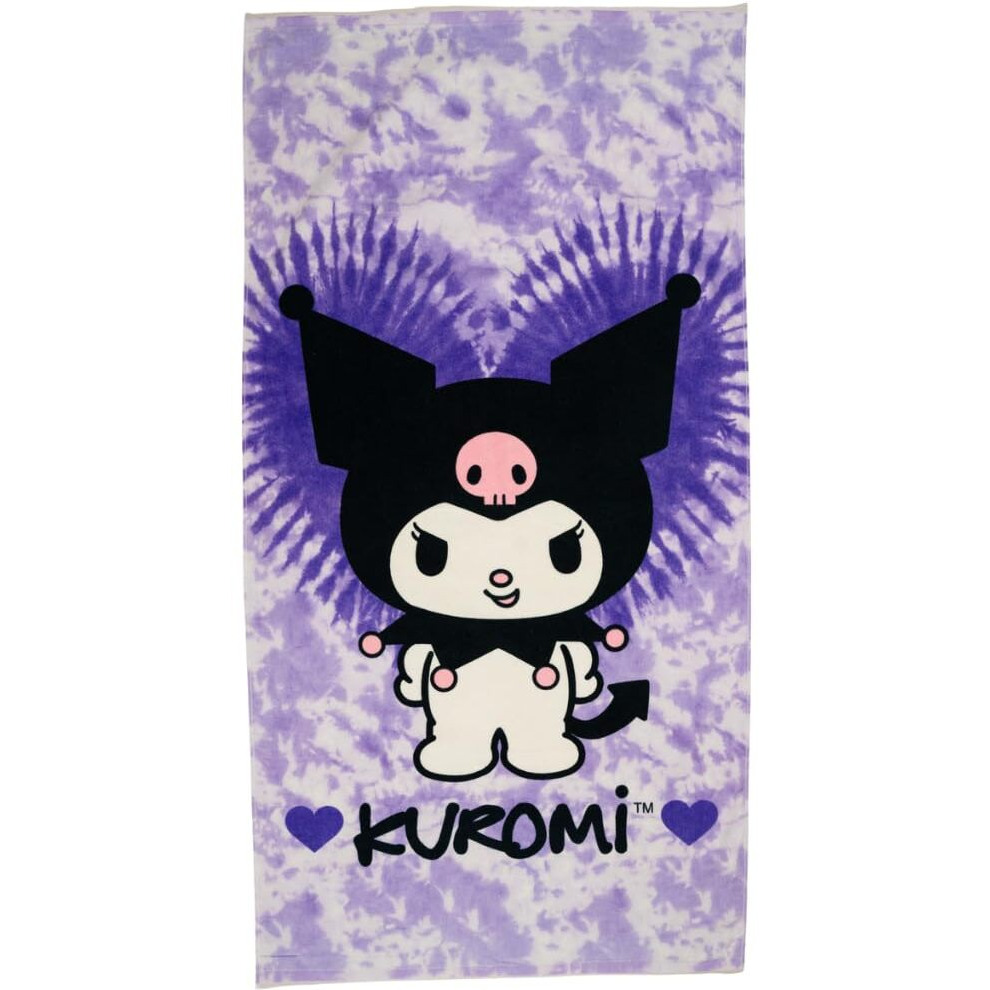Franco Collectibles Sanrio Kuromi Super Soft Cotton Bath/Pool/Beach Towel  60 In X 30 In  (Official Licensed Product)