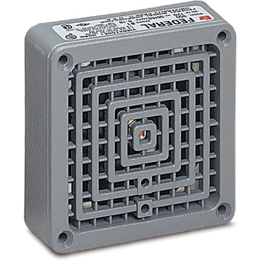 Federal Signal 350-024-30 Vibratone Electro-Mechanical Horn  Surface Mount  24 Vac  Gray