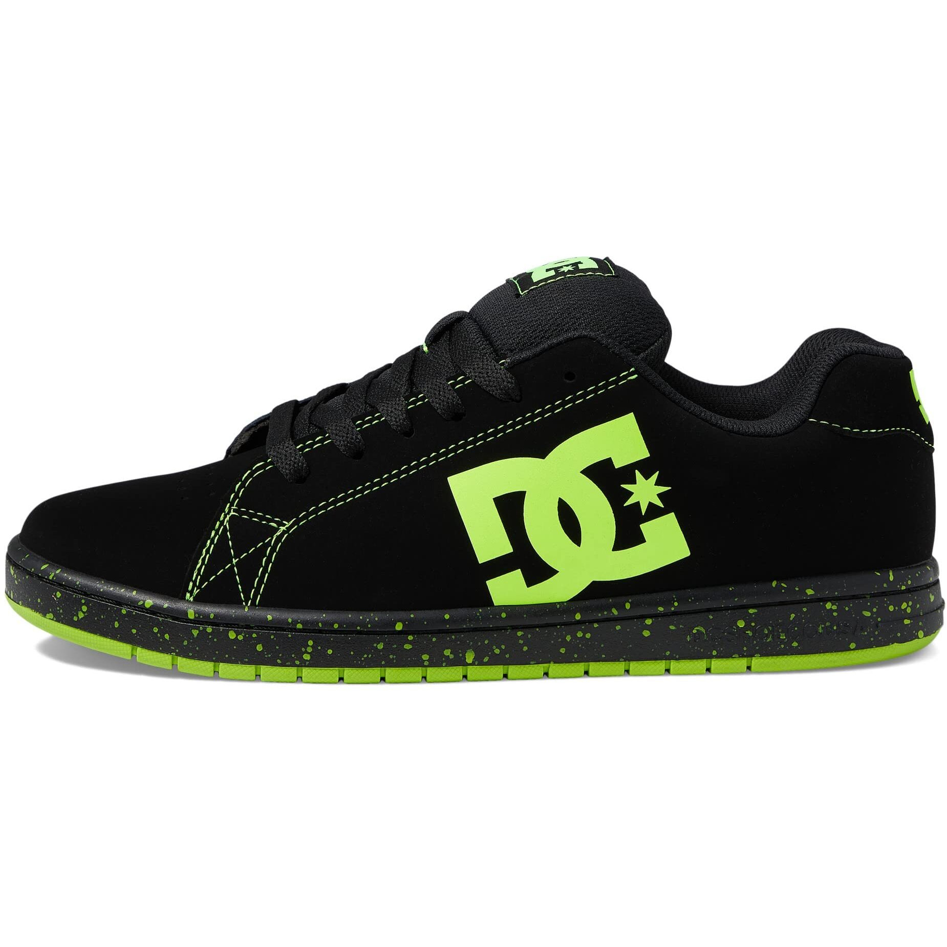 Dc Gaveler Casual Low Top Skate Shoes Sneakers Black/Lime Green 12 D (M)