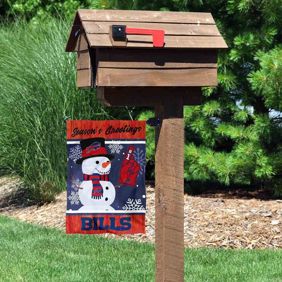 Wincraft Buffalo Bills Holiday Winter Snow Garden Flag Double Sided Banner