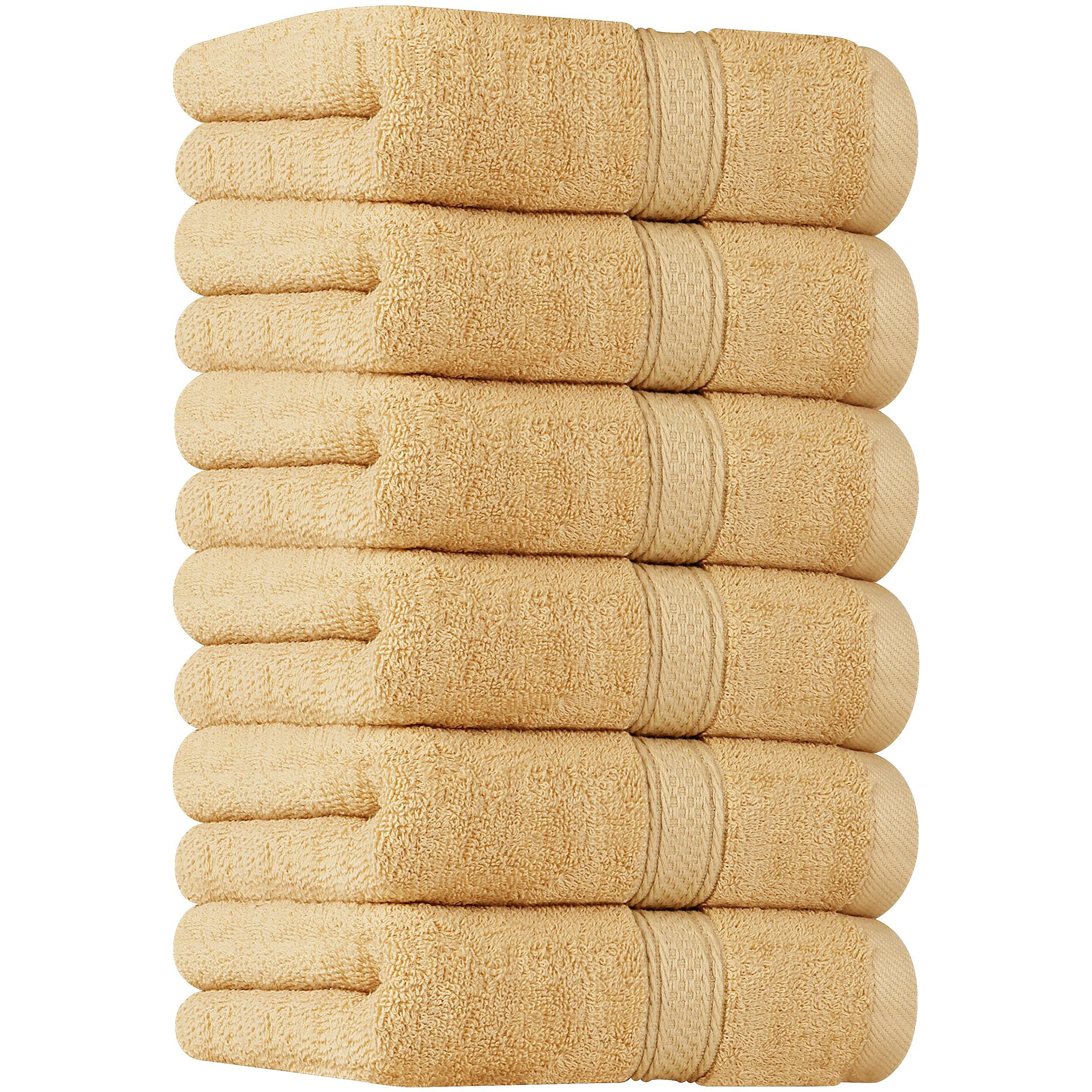 Utopia Towels [6 Pack Premium Hand Towels Set  (16 X 28 Inches) 100% Ring Spun Cotton  Ultra Soft And Highly Absorbent 600Gsm Towels For Bathroom  Gym  Shower  Hotel  And Spa (Beige)