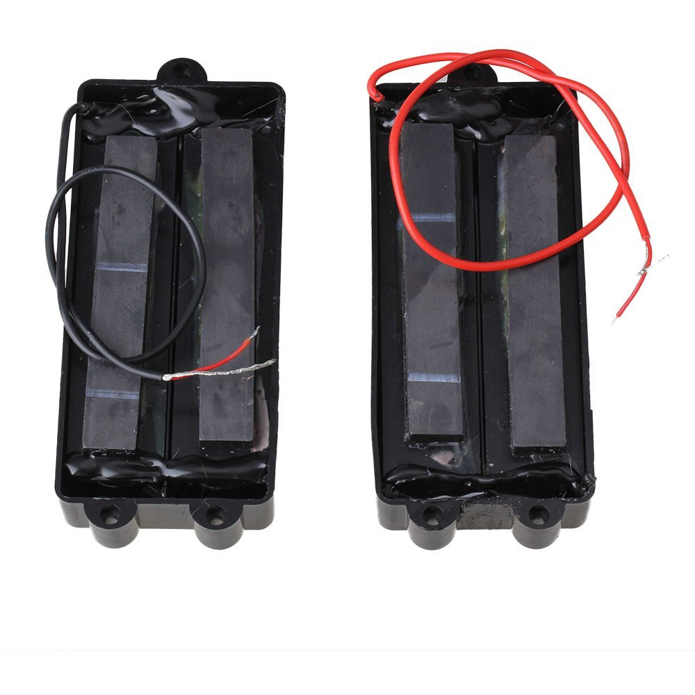 Bqlzr Black Ceramic Magnet 5 String M Bass Humbucker Double Coil Pickup For Bass Guitar And Bass Replacement Pack Of 2 4.13X1.77X0.7Inch(Lxwxh)