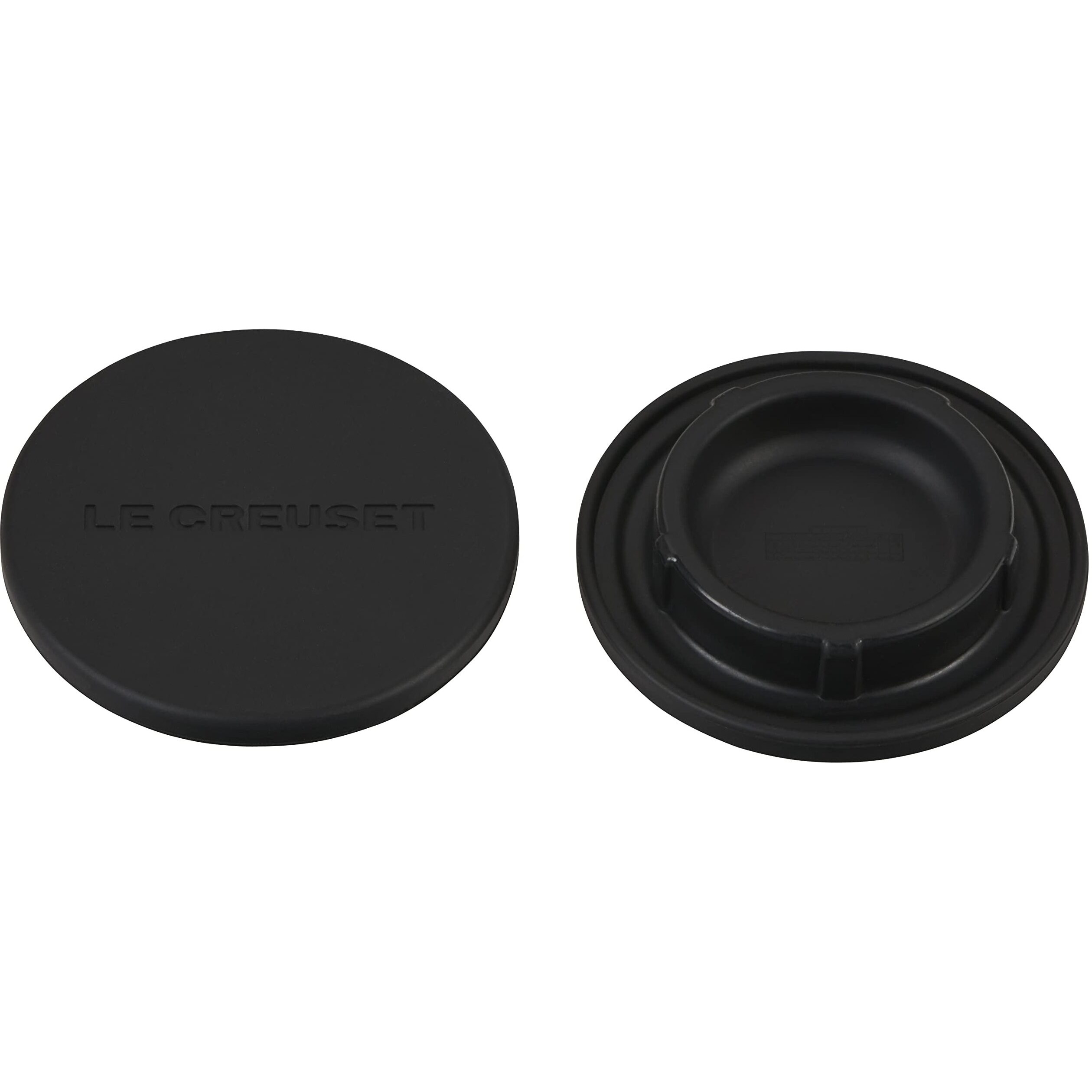 Le Creuset Silicone Mill Caps  2 1/2""  Black  Set Of 2