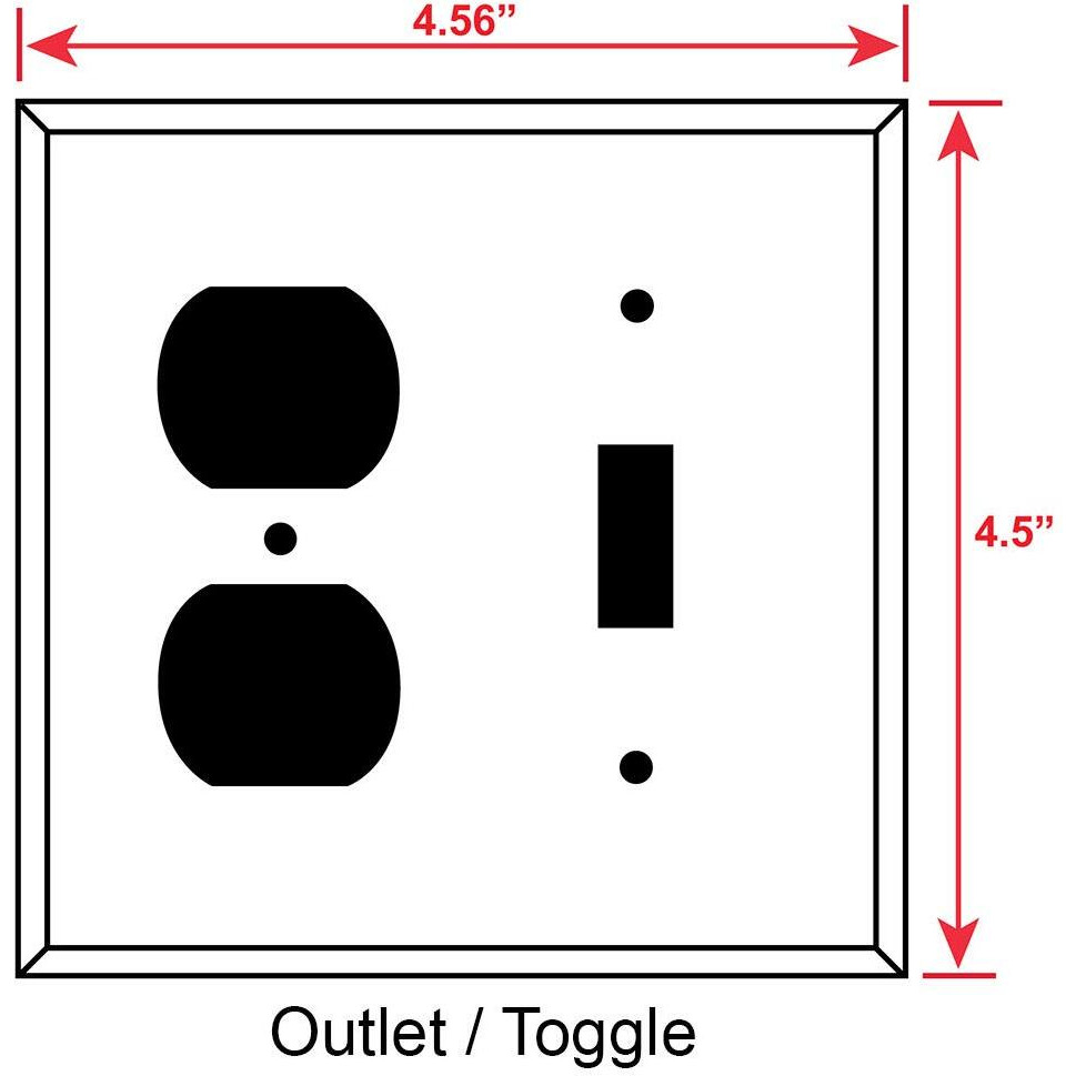 Art Plates - 2-Gang Combination Switch Plate - Outlet - Toggle - Wine And Cheese - (Made In Usa)