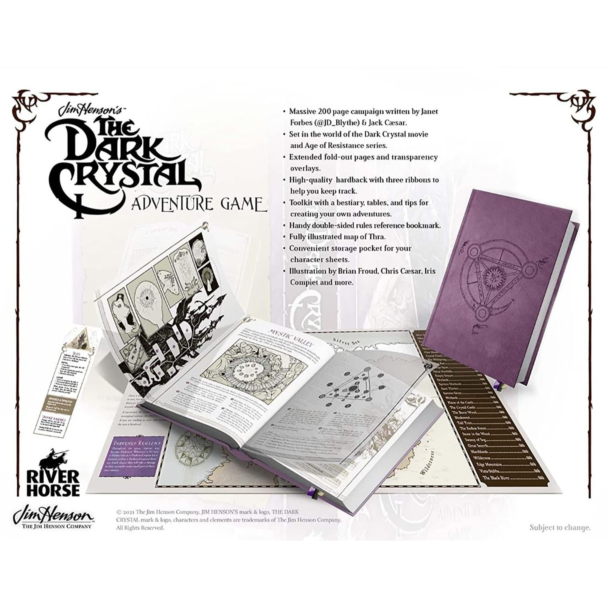 River Horse The Dark Crystal Adventure Game - Rpg Hardcover Book  290+ Full Color Pages  Role Playing Game