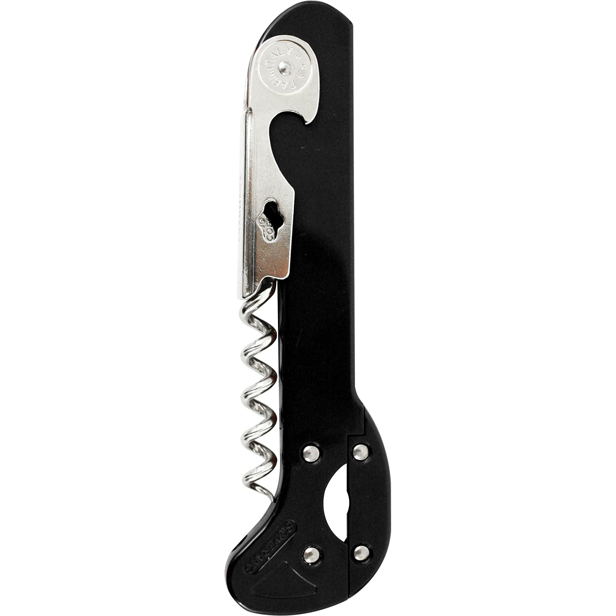 Original Franmara Boomerang Classic Waiter Style Corkcrew With Foil Cutter - Black