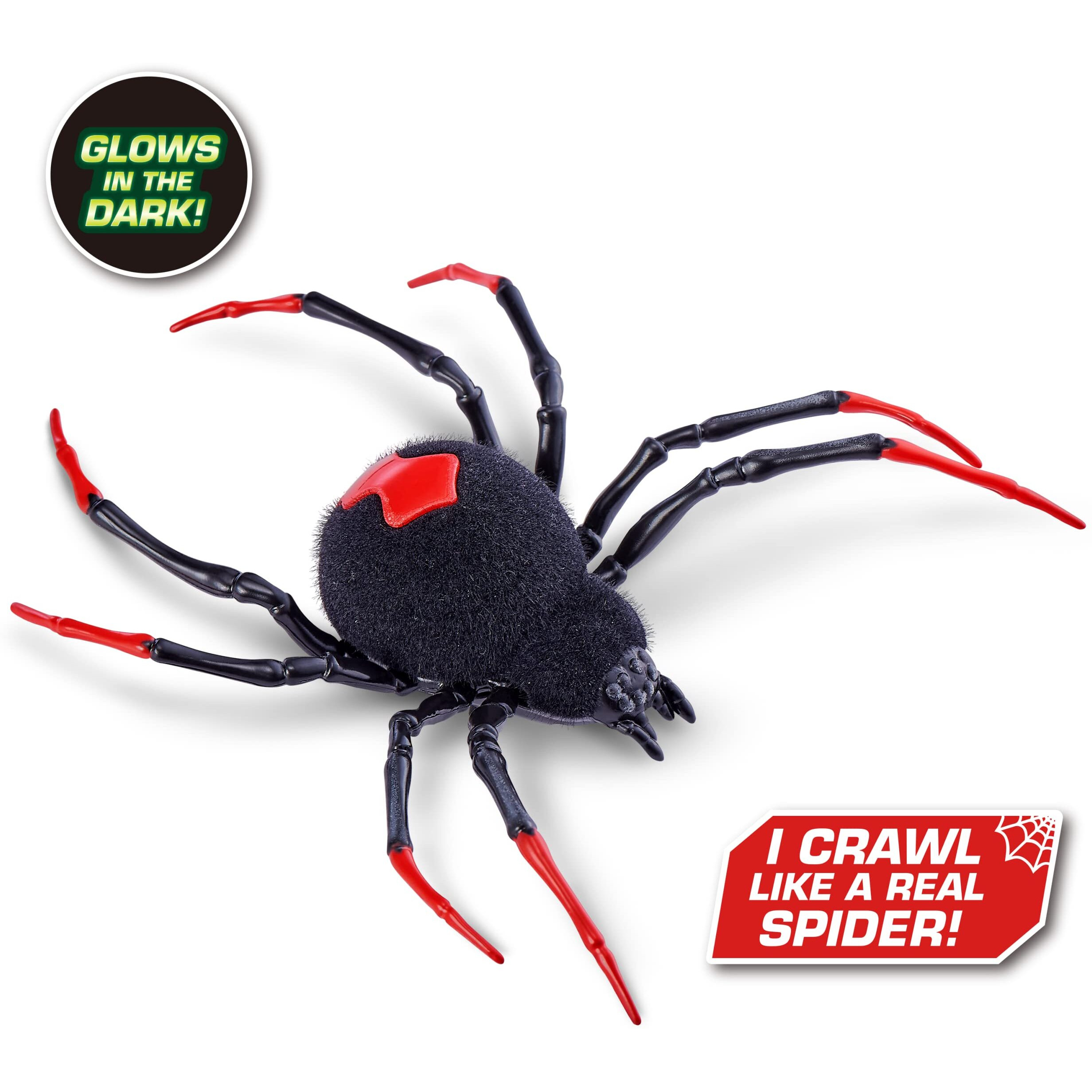 Robo Alive Crawling Spider Glow In The Dark (2 Pack) By Zuru Battery-Powered Robotic Interactive Electronic Spider Toy That Moves And Crawls  Prankst Toys For Boys  Kids  Teens