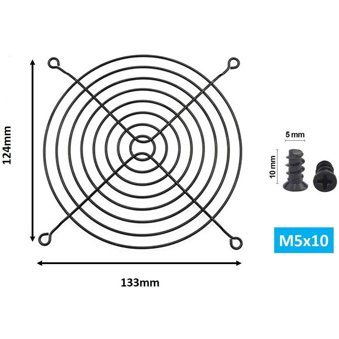 Easycargo 140Mm Fan Grill 140Mm Guard Black With Screws (Black 140Mm)