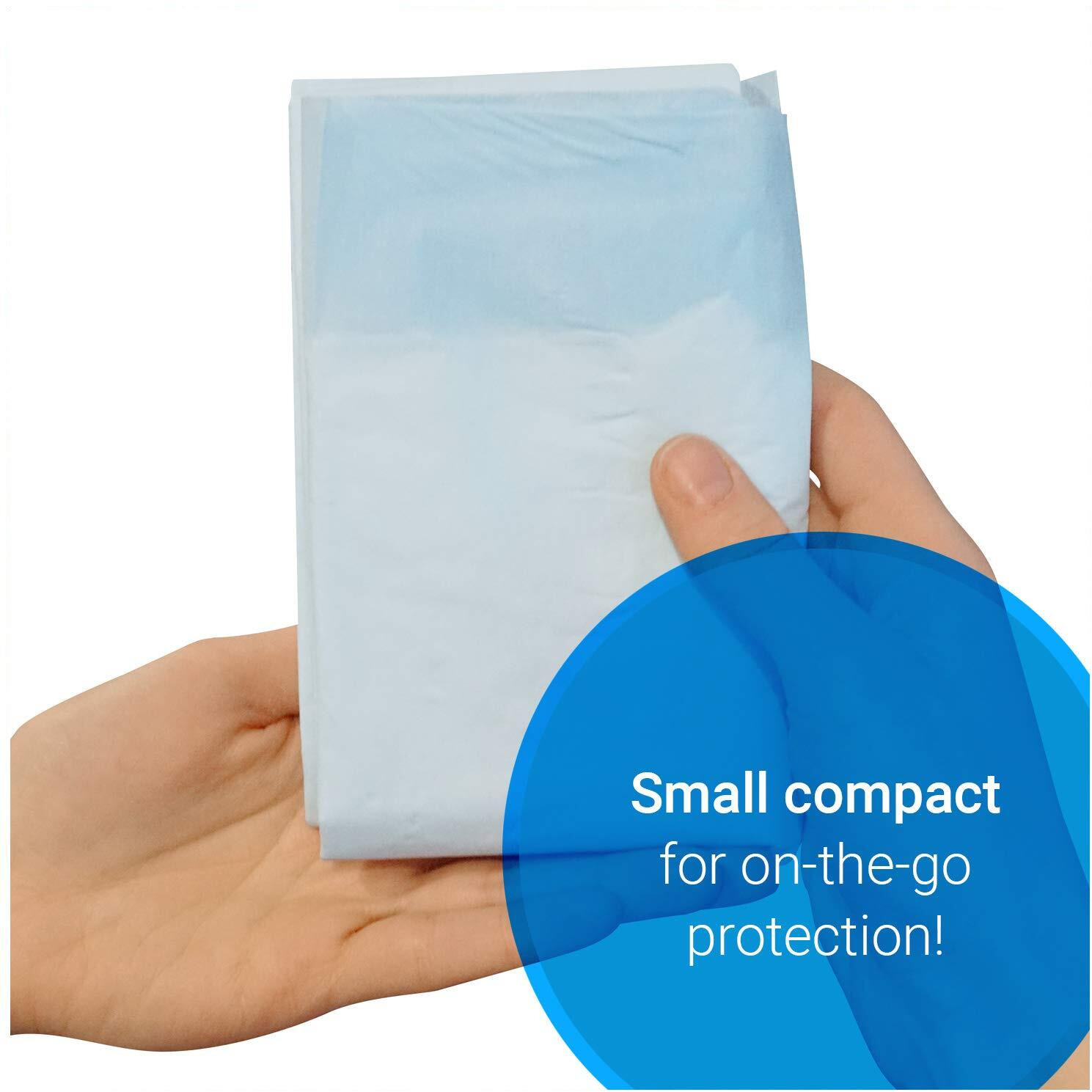 Disposable Baby Changing Pad Liner - 25 Count (24 X 17 Inch) - Soft Disposable Blue Hospital Underpad - Waterproof And Absorbent For Infant And Child