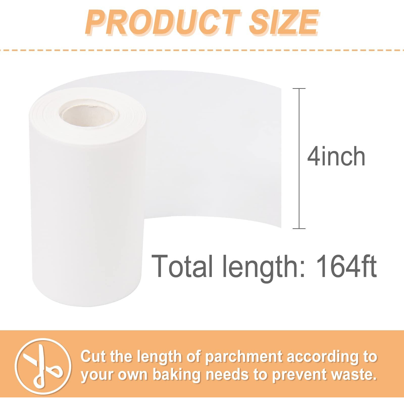 Wexpw Cake Pan Side Liners  4In X 164Ft Parchment Paper Strips For Cake Pan Circles Baking Parchment Paper Side Liner Roll  White Parchment Paper Precut Side Liner Roll For Cake Pan