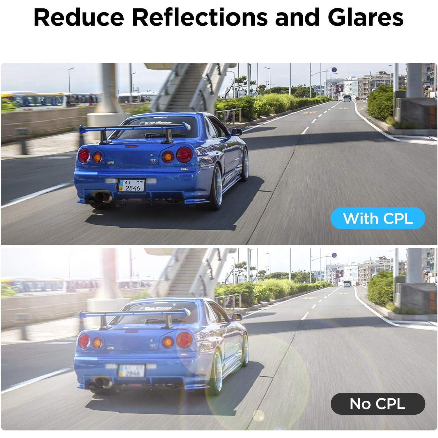 Viofo Cpl Filter Anti-Glare Circular Polarizing Lens For A229/A139/A139Pro/T130/Wm1 Dash Cam