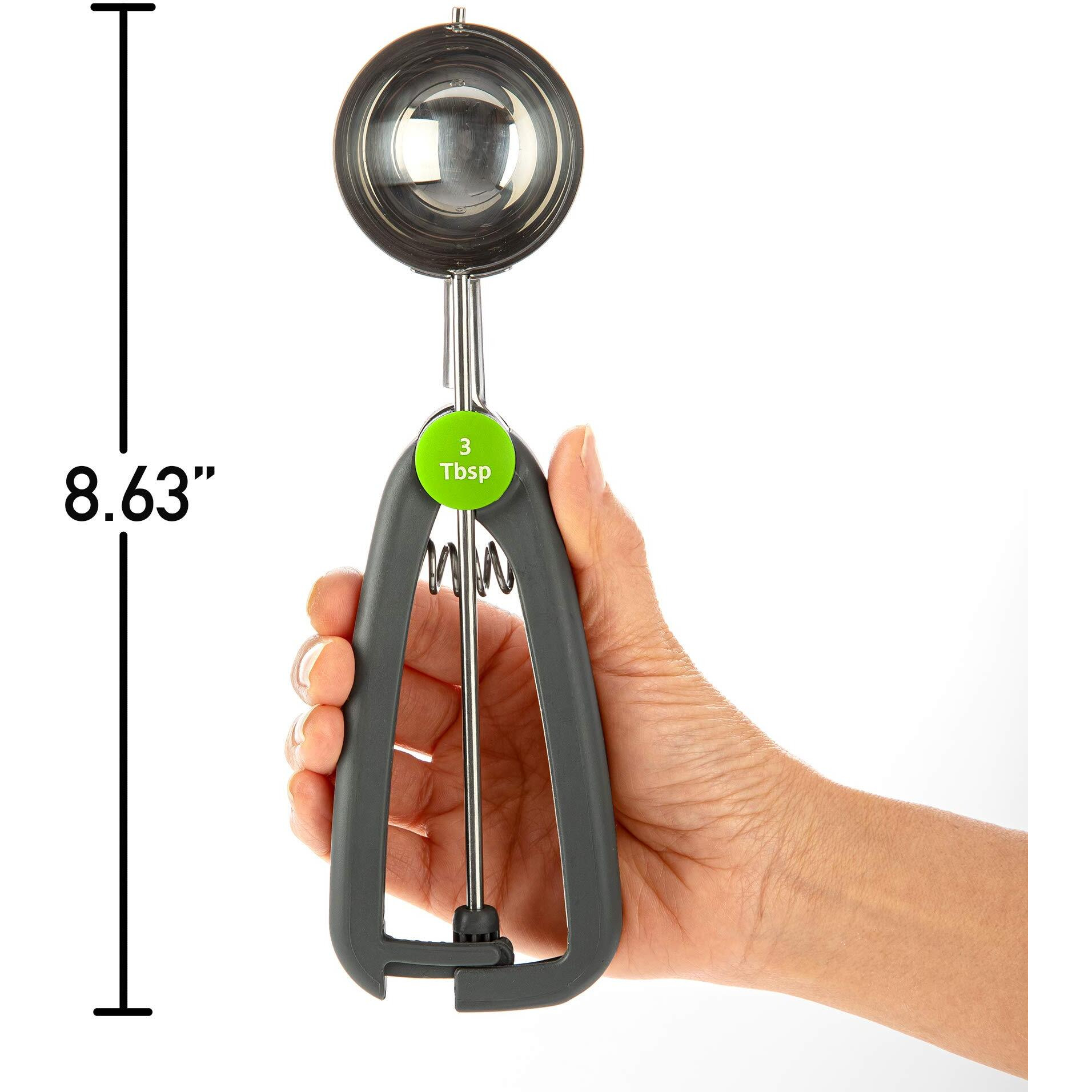 Prep Solutions By Progressive Quick Release Cookie Scoop - 3 Tbsp. Gray