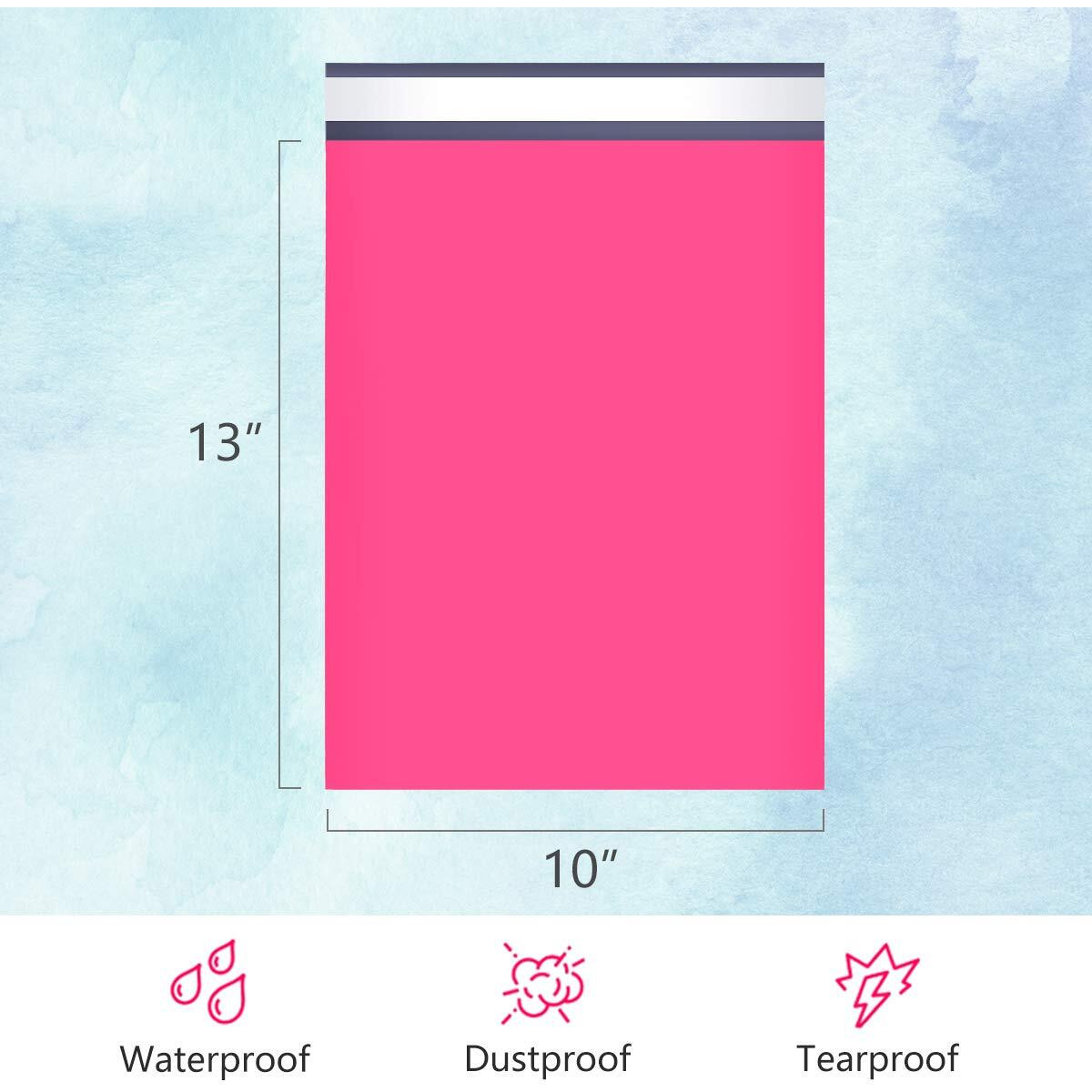 Ucgou Poly Mailers 10X13 Inch Hot Pink 100 Pack Shipping Bags 4 Strong Mailing Envelopes Boutique Packaging Postal Self Seal Adhesive Waterproof And Tear Proof Small Business For Clothes Books