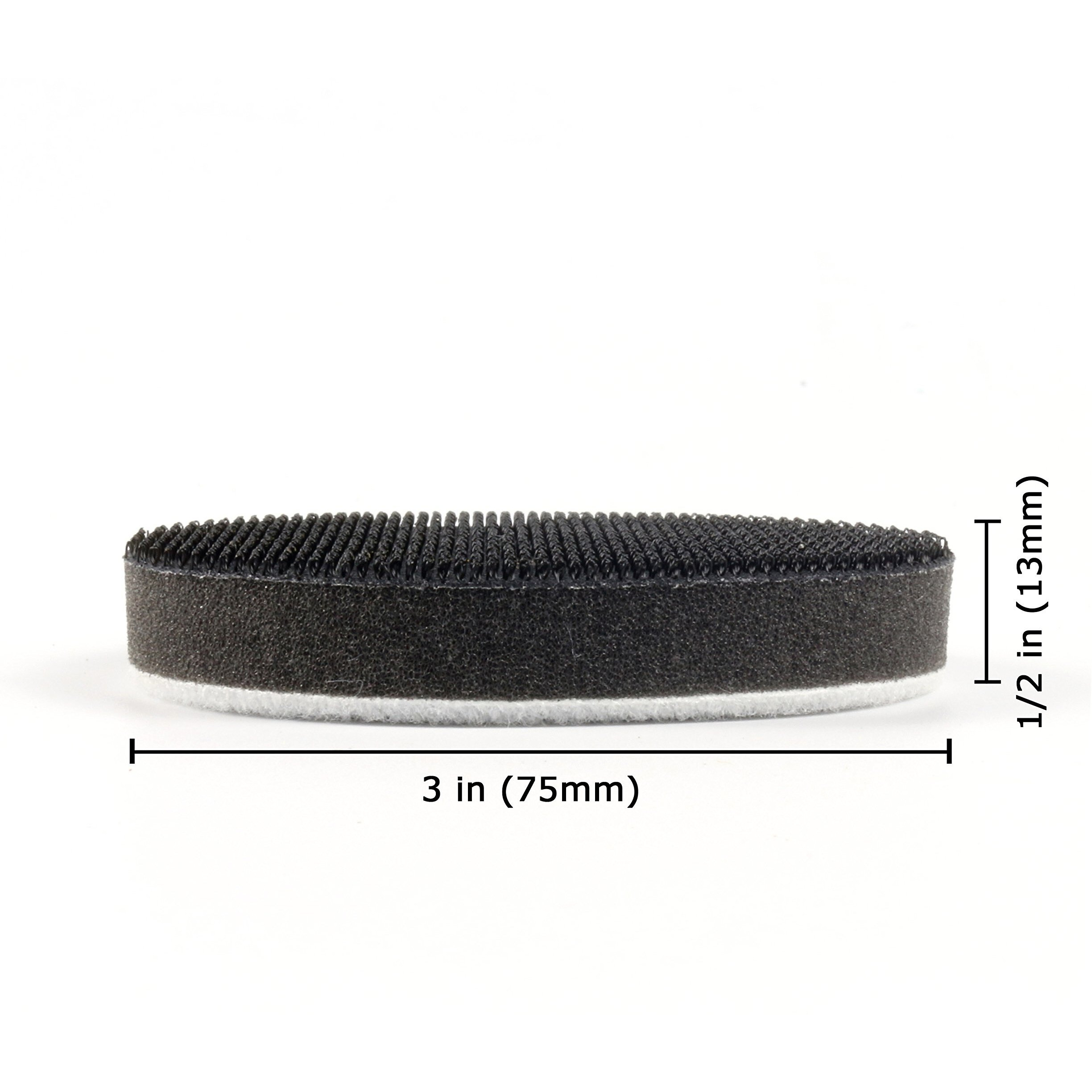 3 Inch (75Mm) Hook And Loop Soft Foam Buffering Pad For 3"" Sanding Pad  5 Pack