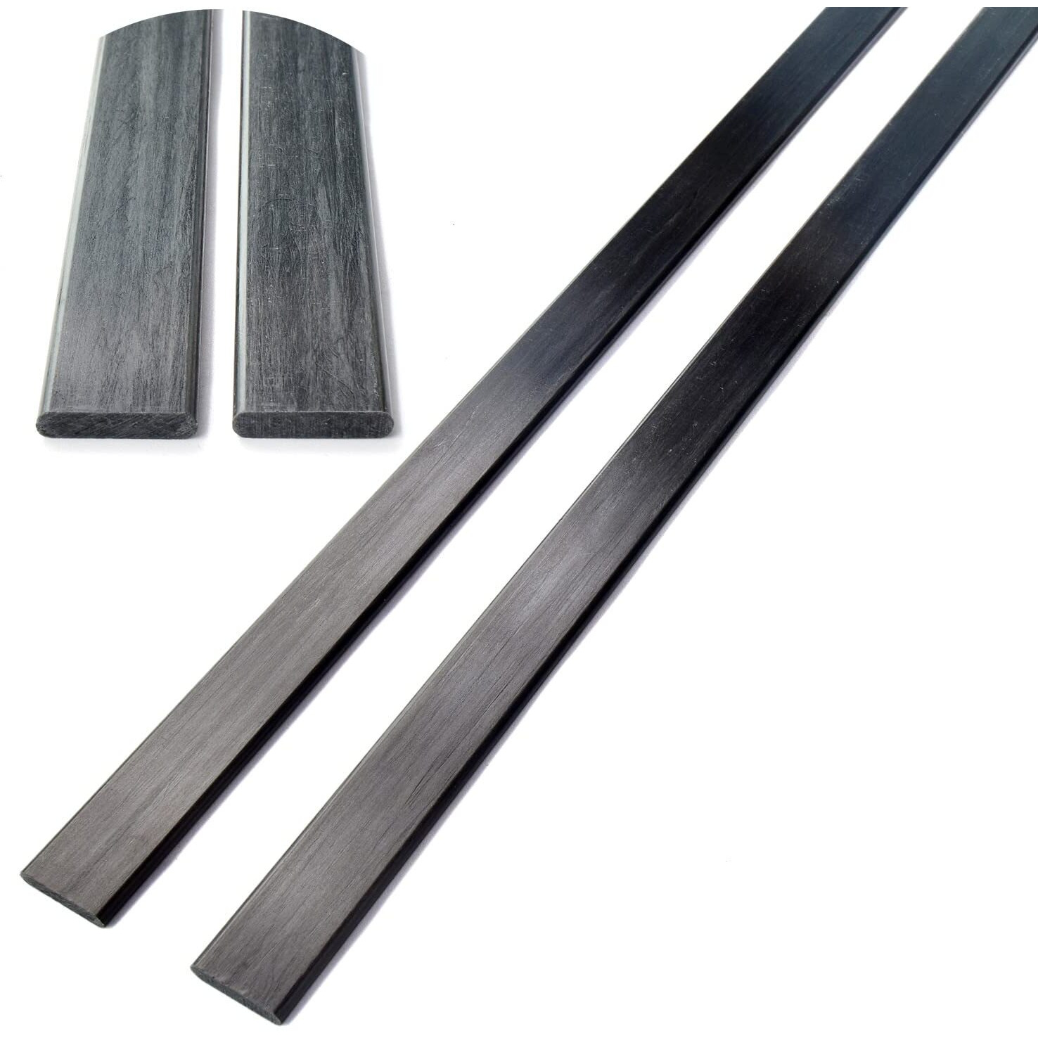 Cncarbonfiber 2Pcs 3X15Mm Length 420Mm Flat Carbon Fiber Bars Pultruded Carbon Fiber Strips 3.0X15X420Mm(2Pcs)