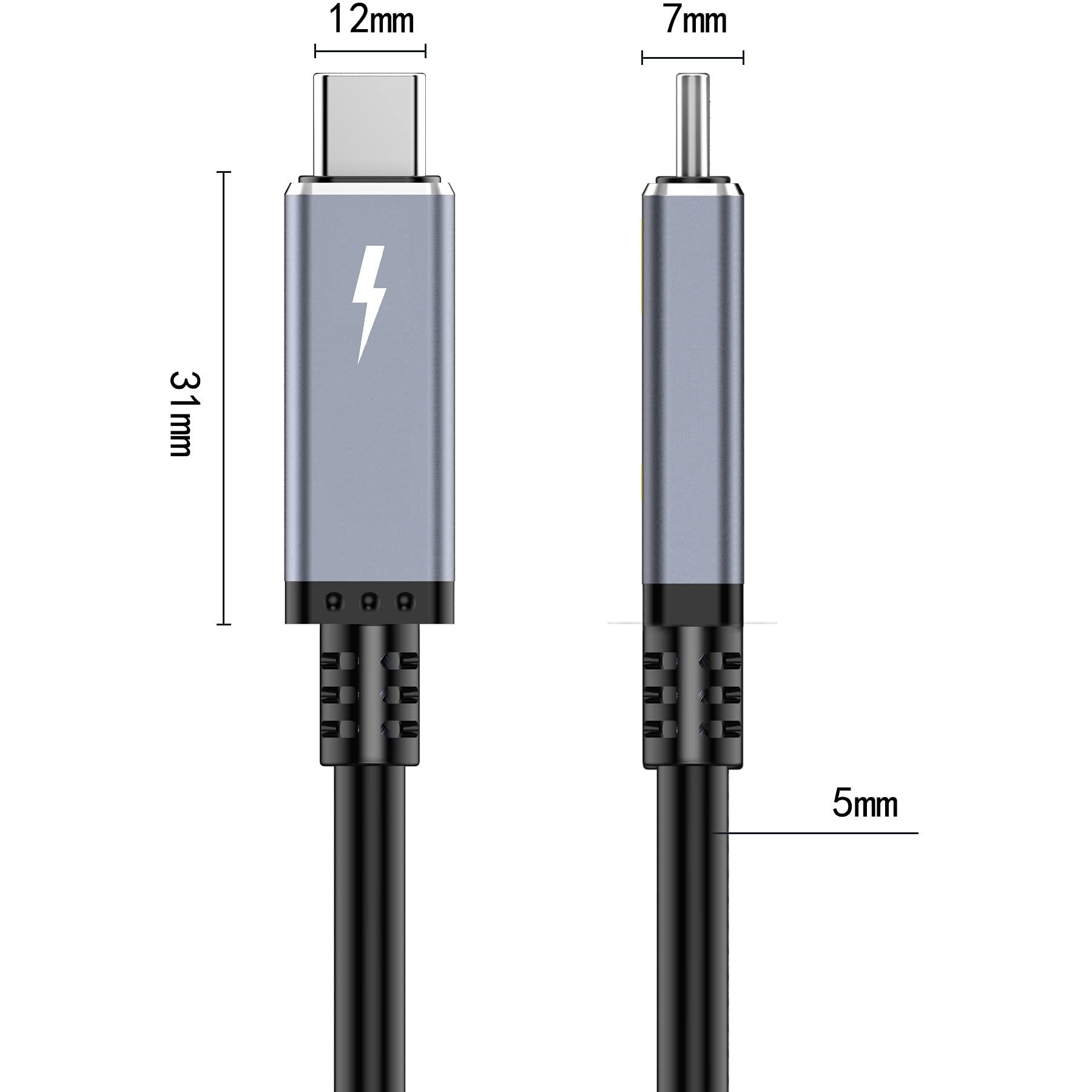 Trebleet 15Ft (4.5M) Usb4 Cable Compatible With Thunderbolt 3 Cable  Super Long Size 100W 20Gbps Usb4 Cable Compatible With Thunderbolt 3 (Usb C) Hub  Adapter  Devices  20V/5A