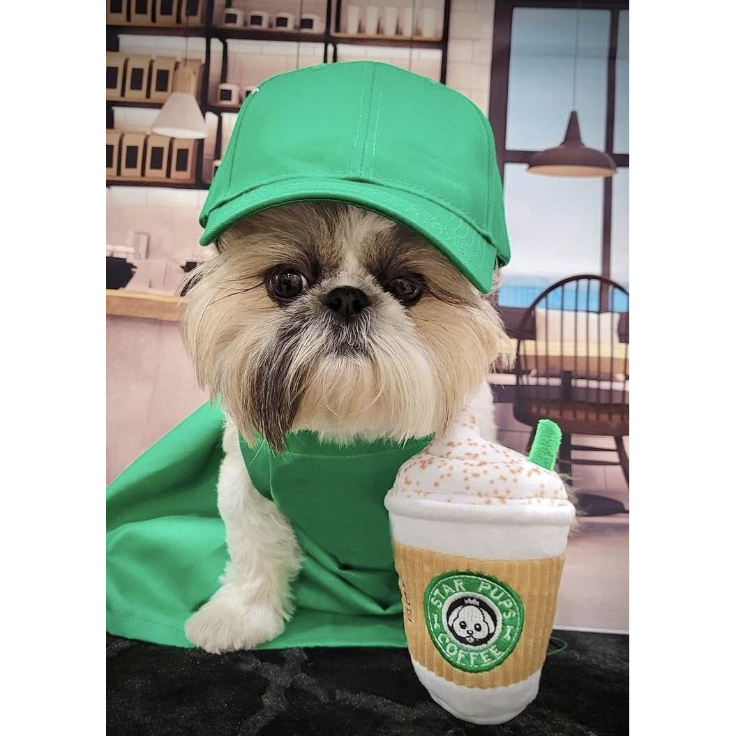 Parody Star Pups Coffee Dog Toy Pup'Kin Spice Latte - Fall Funny Parody Plush Squeaky Holiday Toys For Medium  Small And Large - Cute Gifts For Dog Birthday - Cool Stuffed For All Breed Sizes