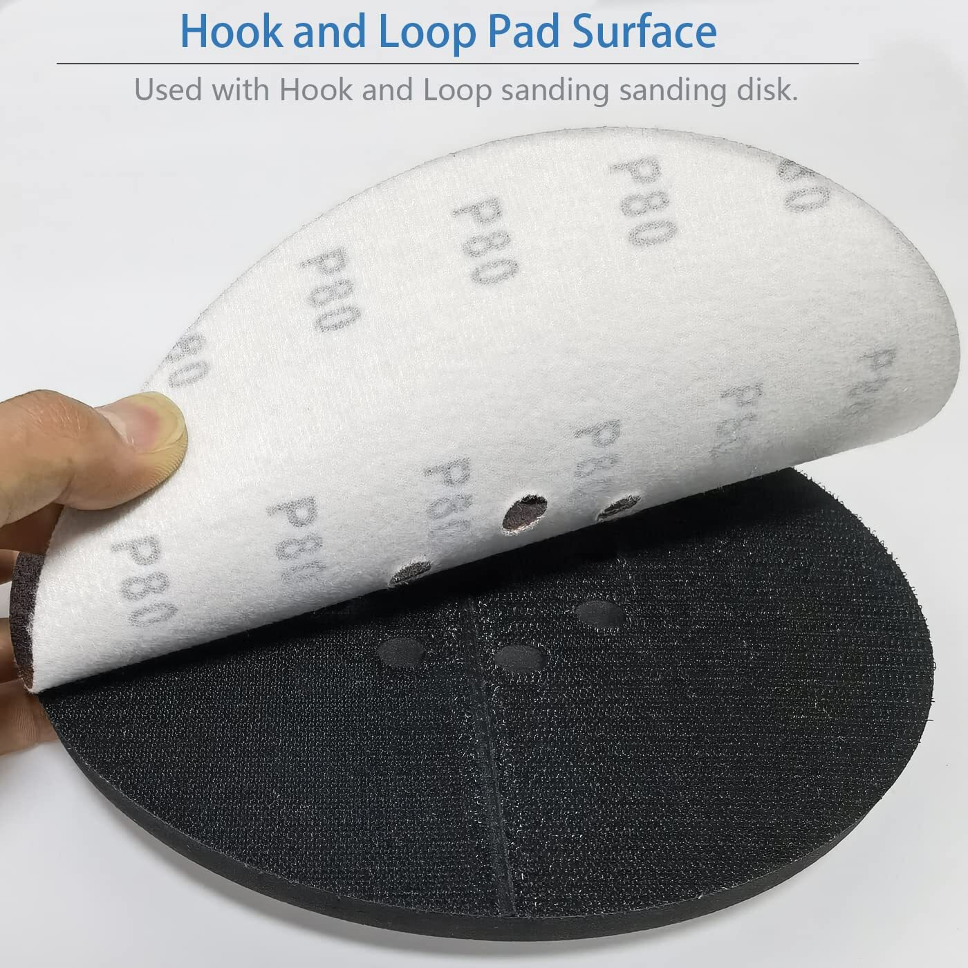 9 Inch 8 Hole Drywall Sanding Pad For Drywall Sander  Replacement Backing Pad Used With Hook And Loop Grinding Polishing Sanding Disc
