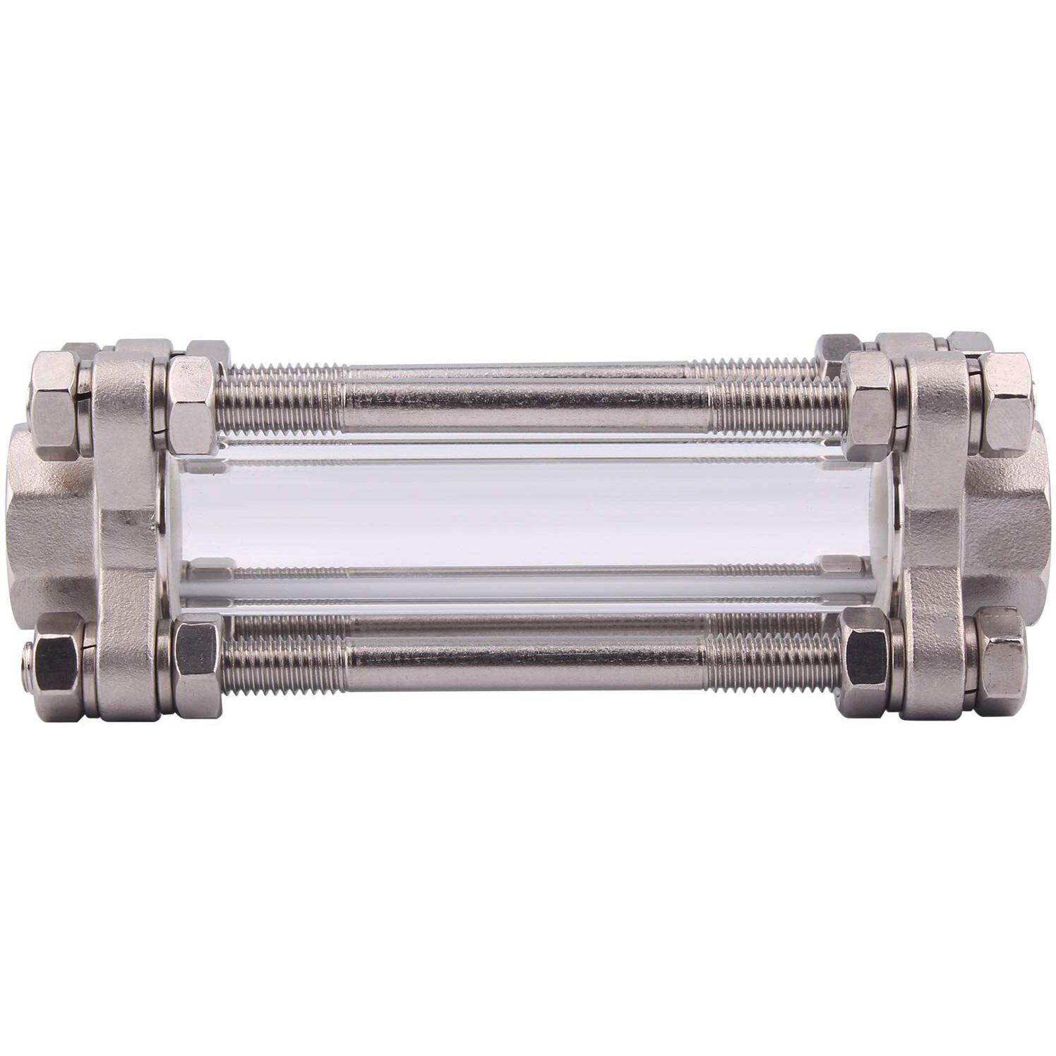 Dernord In-Line Sight Glass With Female Thread Flow Sanitary Straight Sight Glass Sus316 1/2"" Npt Female