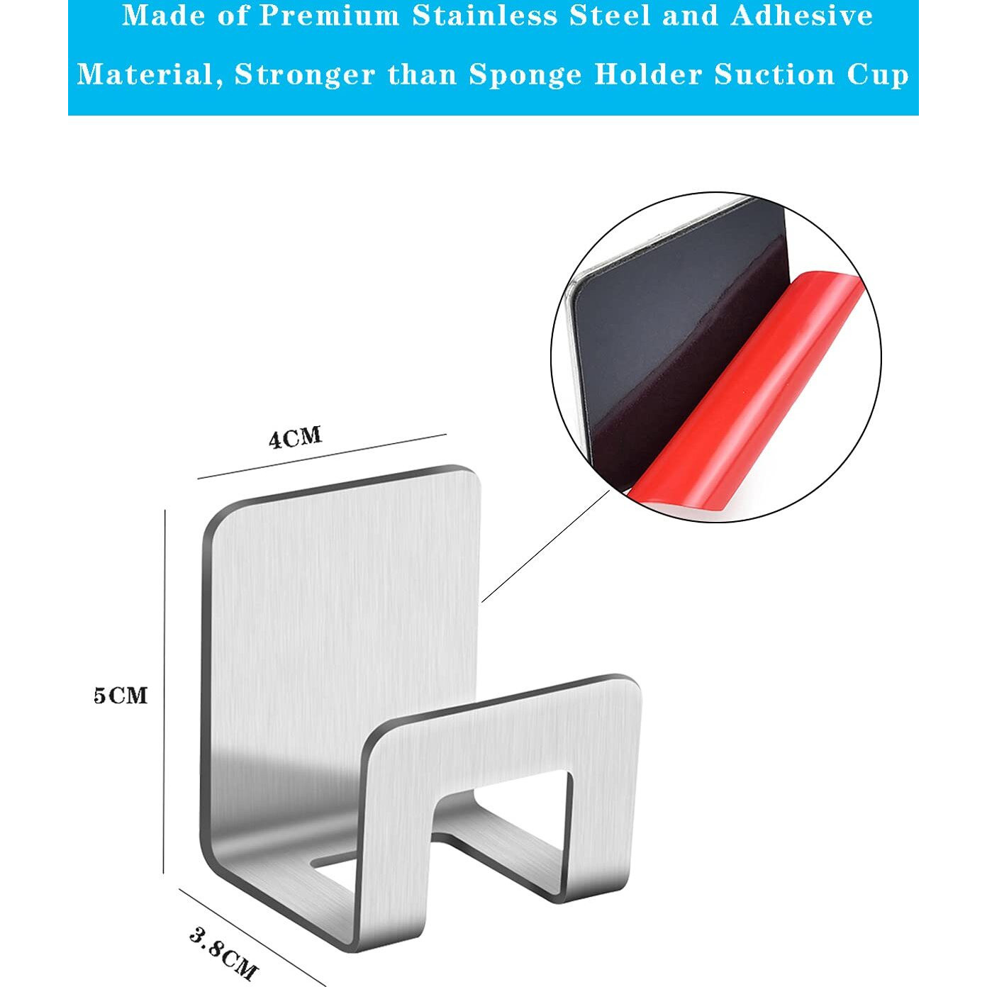 Envibe Sponge Holder  2 Pack Sponge Holder For Kitchen Sink  Easy To Install  Strong And Sturdy  Good Ventilation Performance To Keep The Sponge Dry. (Silver)