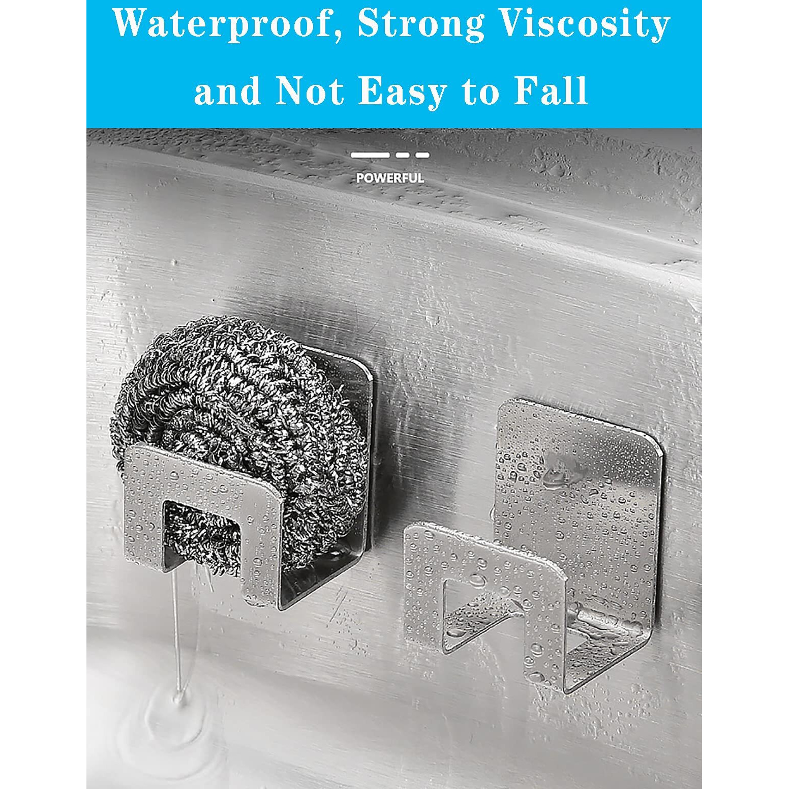 Envibe Sponge Holder  2 Pack Sponge Holder For Kitchen Sink  Easy To Install  Strong And Sturdy  Good Ventilation Performance To Keep The Sponge Dry. (Silver)