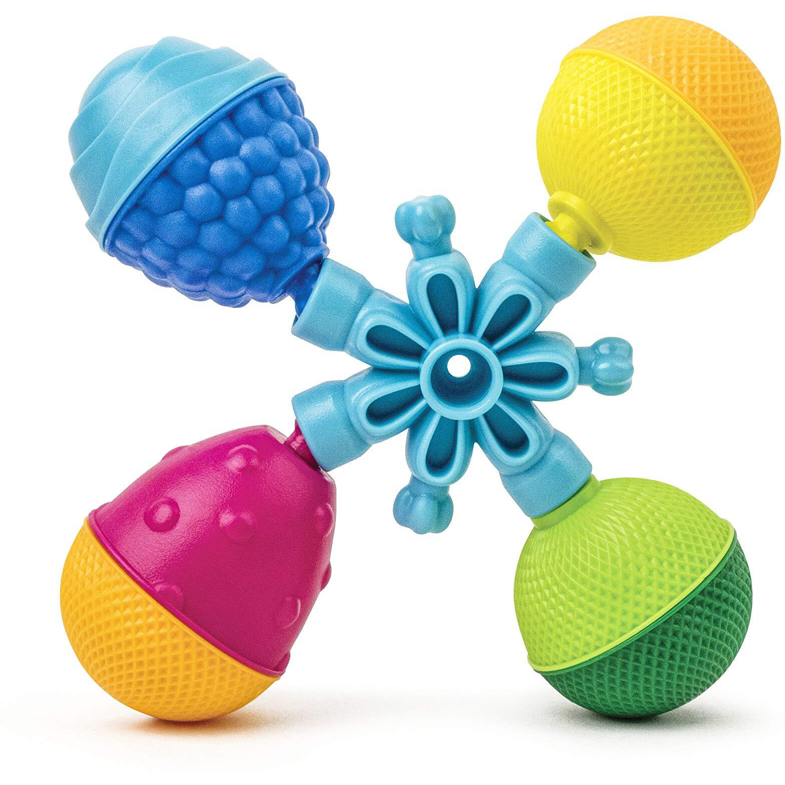 Lalaboom Bucket Set - 19 Piece Educational Baby Pop Beads And Accessories - Ages 10 Months To 3 Years - Bl210