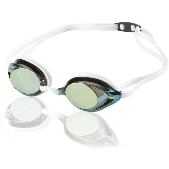 Speedo Unisex-Adult Swim Goggles Mirrored Vanquisher 2.0 - Manufacturer Discontinued Gold/White
