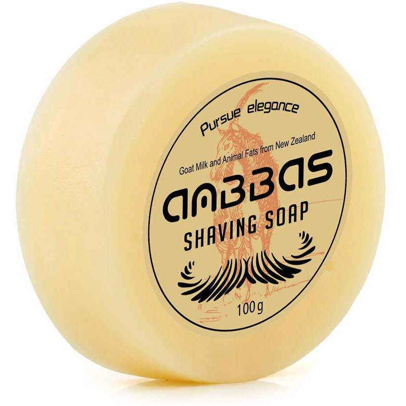 Anbbas Shave Soap Goat Milk 100G From New Zealand For Beard Barber Traditional Wet Shaving (1Pc  3.5 Oz)