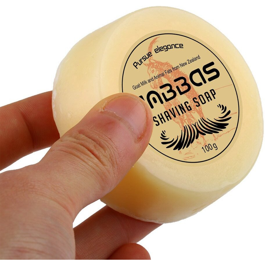 Anbbas Shave Soap Goat Milk 100G From New Zealand For Beard Barber Traditional Wet Shaving (1Pc  3.5 Oz)