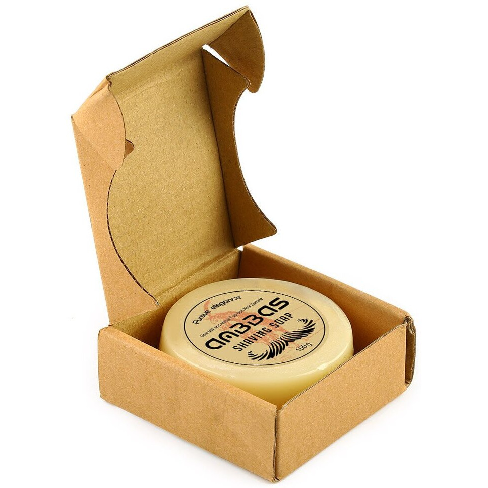 Anbbas Shave Soap Goat Milk 100G From New Zealand For Beard Barber Traditional Wet Shaving (1Pc  3.5 Oz)