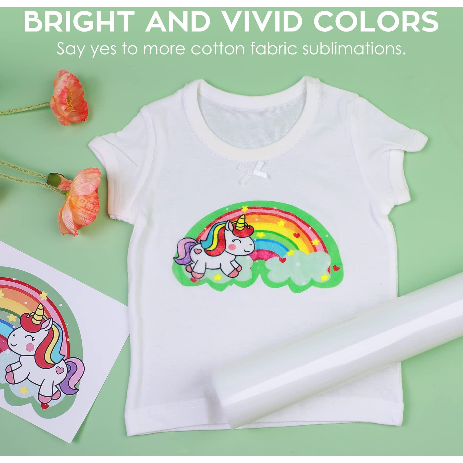 Htvront Clear Htv Vinyl For Sublimation - 12"" X 5Ft Upgraded Matte Sublimation Vinyl - Wash Durable Clear Dye Sub Htv For Light-Colored Cotton Fabric