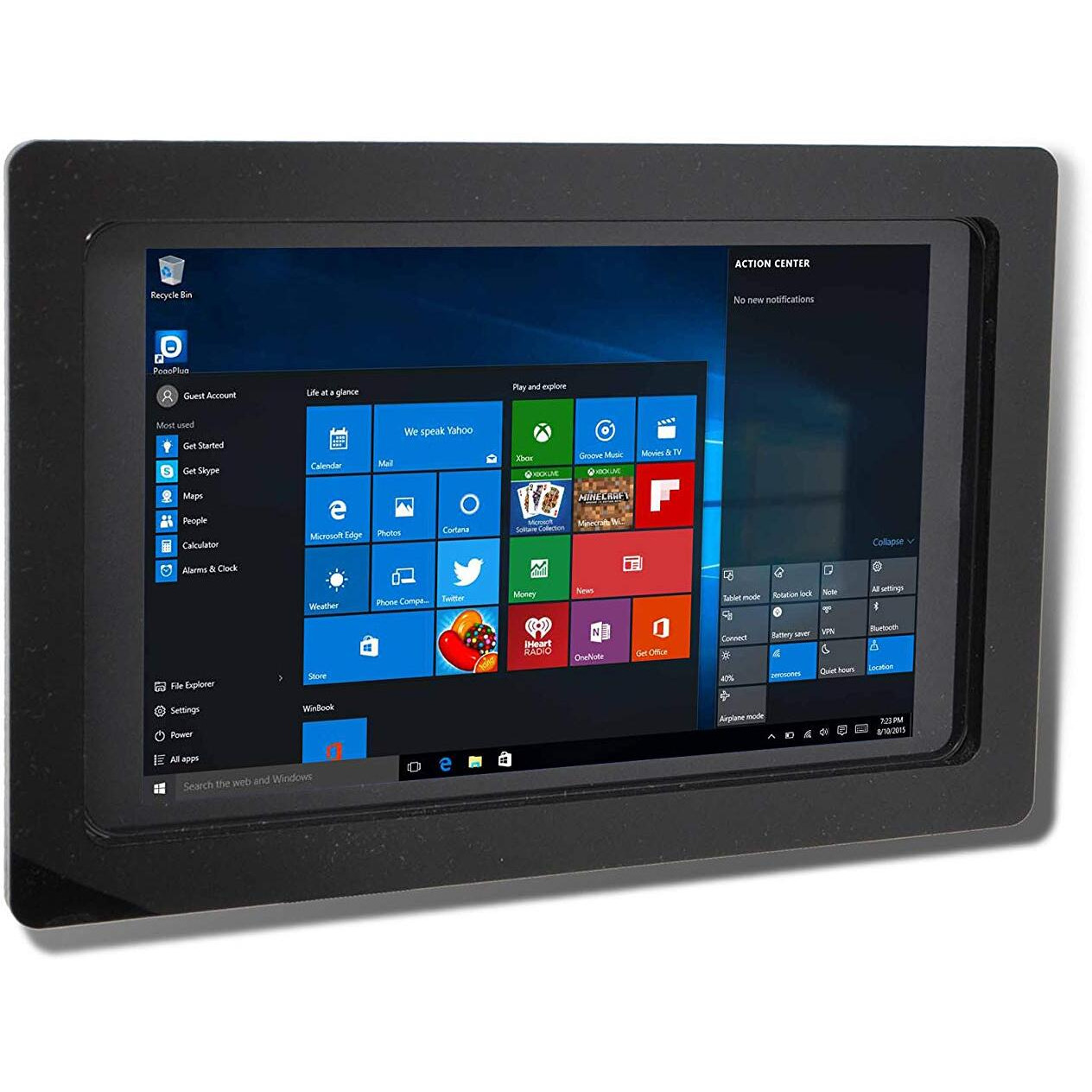 Tabcare Anti-Theft Security Acrylic Vesa Case For Microsoft Surface Pro 3 4 5 6 7 Tablet With Free Wall Mount (Surface Pro 3/4/5/6/7  Black)