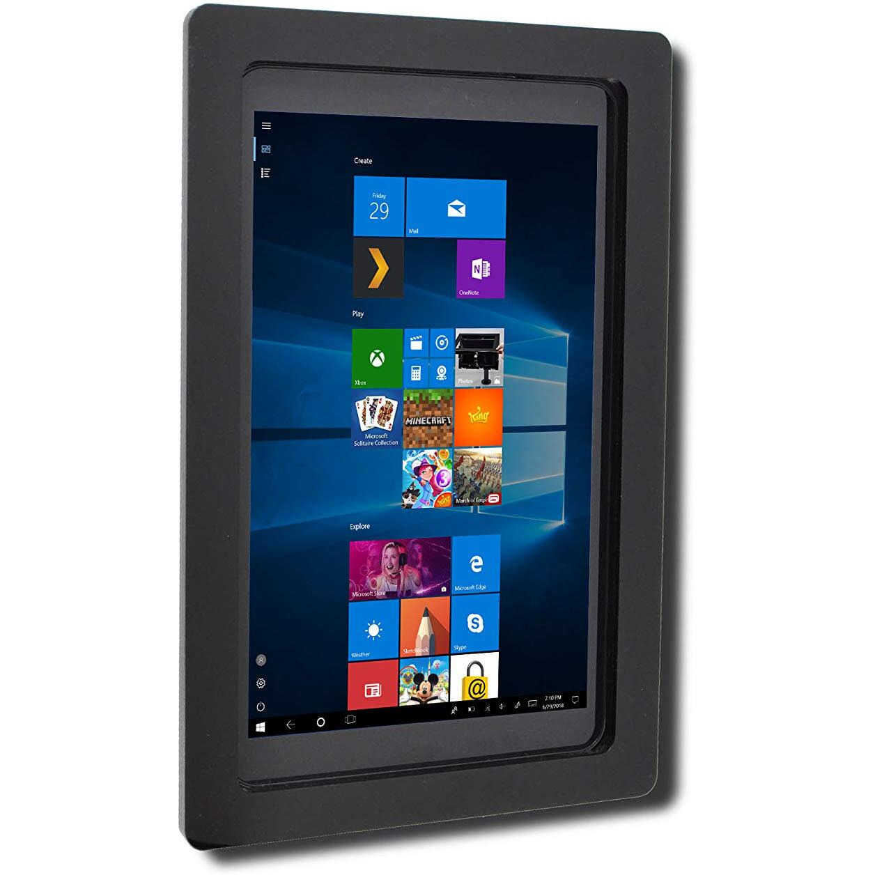 Tabcare Anti-Theft Security Acrylic Vesa Case For Microsoft Surface Pro 3 4 5 6 7 Tablet With Free Wall Mount (Surface Pro 3/4/5/6/7  Black)