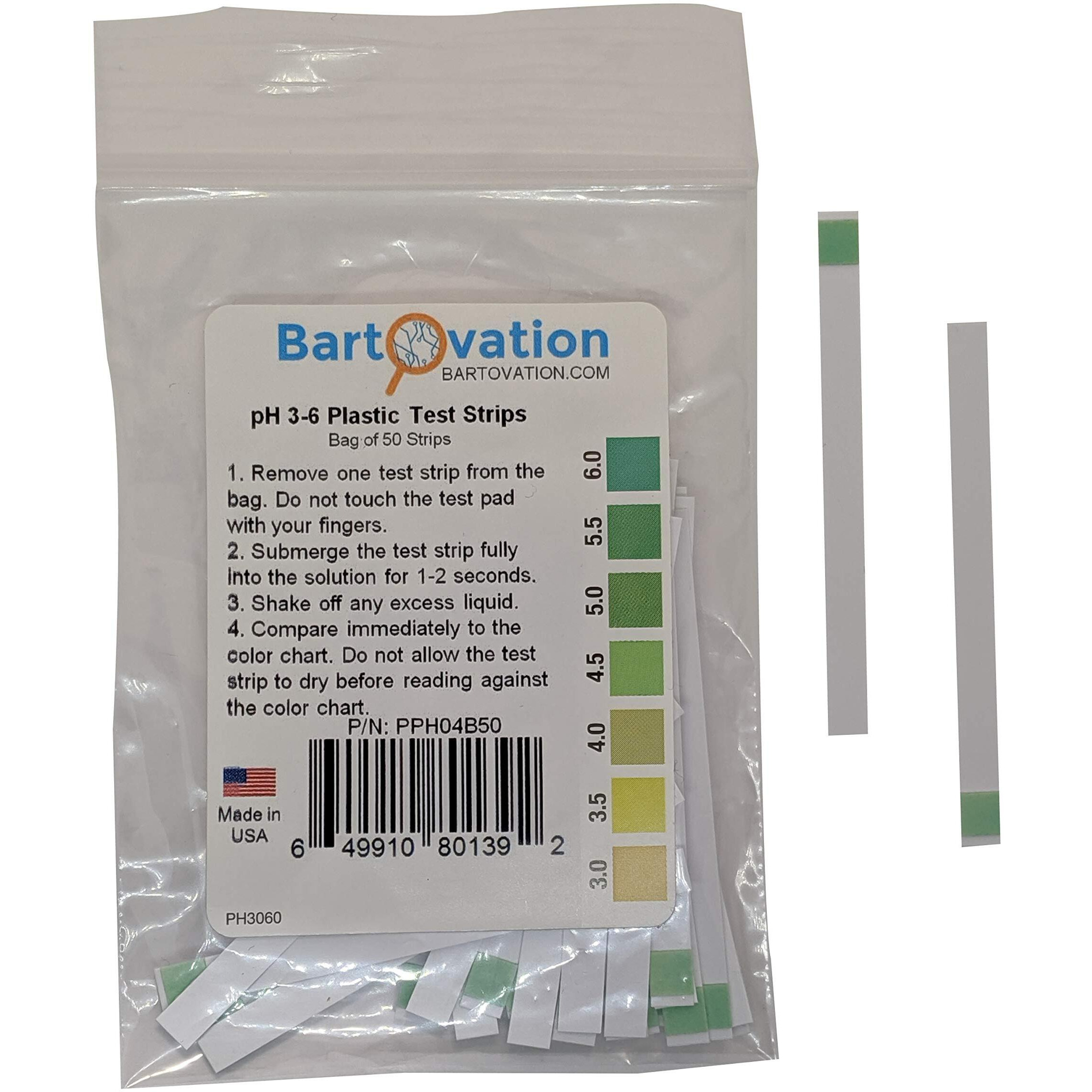 Ph 3-6 Short Range Test Strips [Bag Of 50 Strips] For Testing Sushi Rice  Salsa  And Kefir