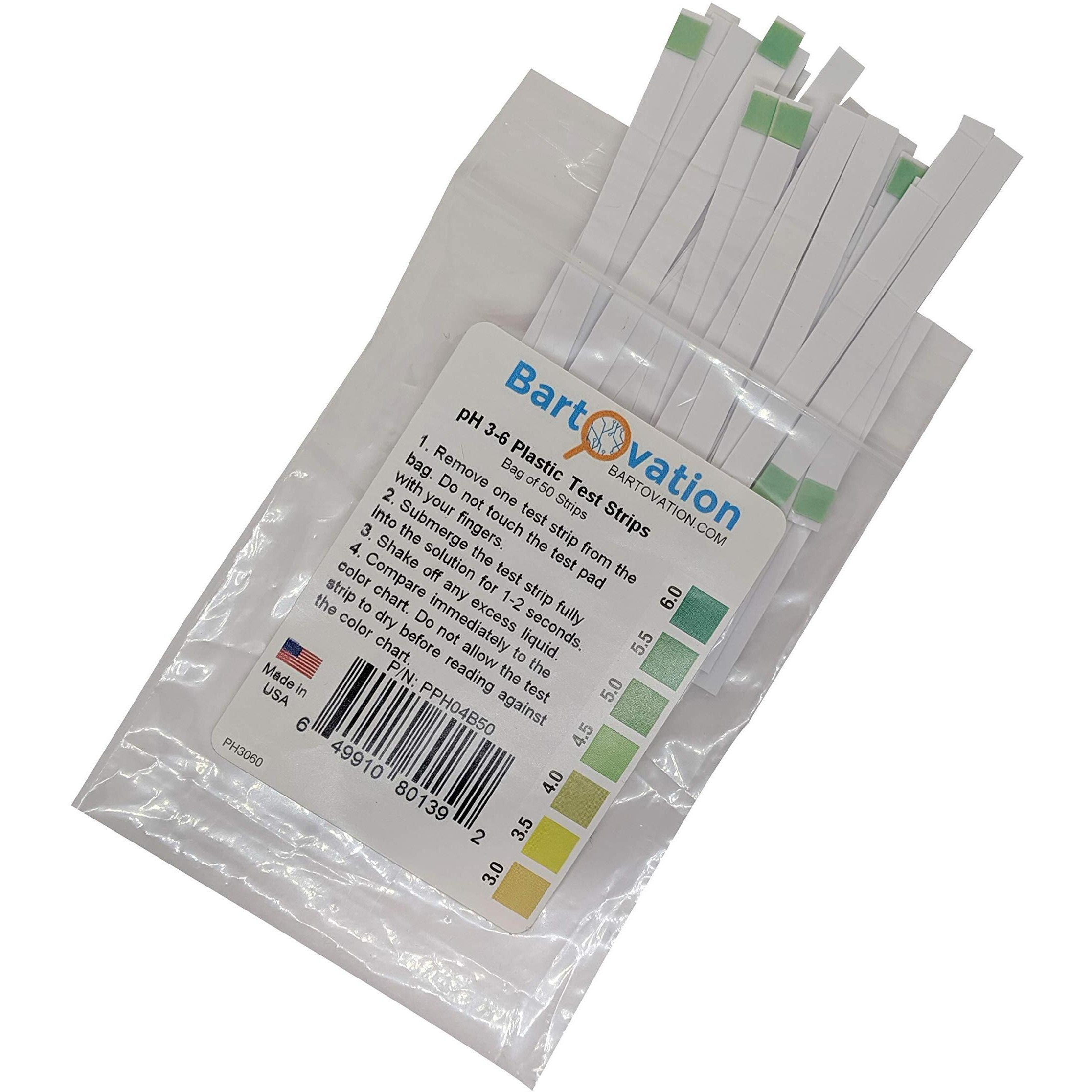 Ph 3-6 Short Range Test Strips [Bag Of 50 Strips] For Testing Sushi Rice  Salsa  And Kefir